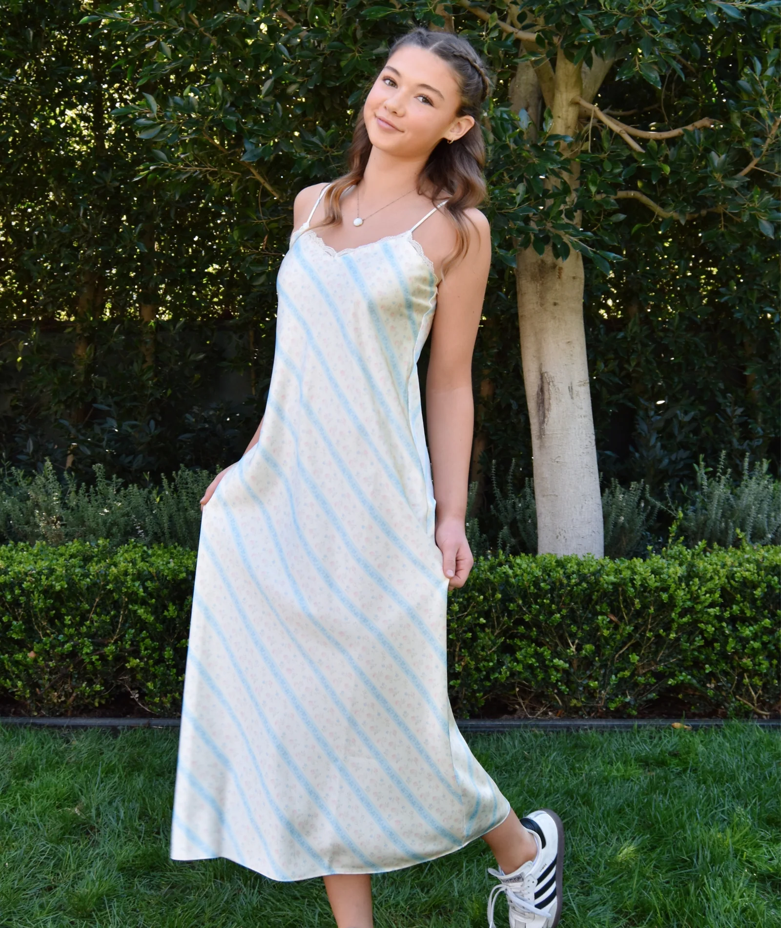 Love Shack Fancy Girls Adelise Dress Cotton Skies - Image 3