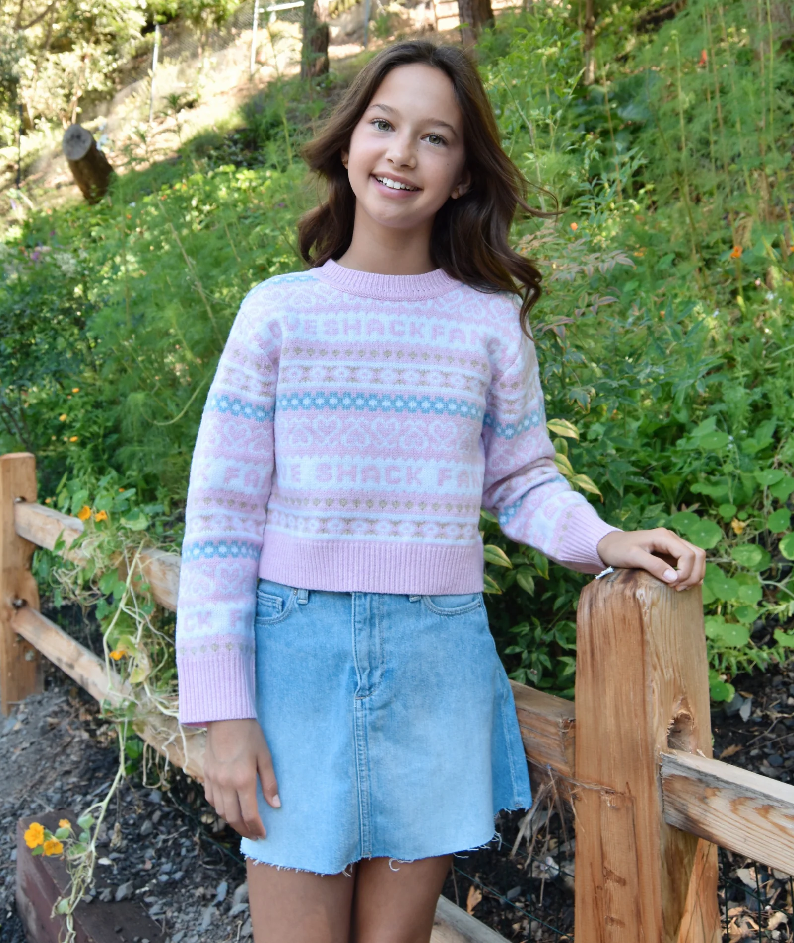 Love Shack Fancy Girls Calina Pullover Peach Dream - Image 2