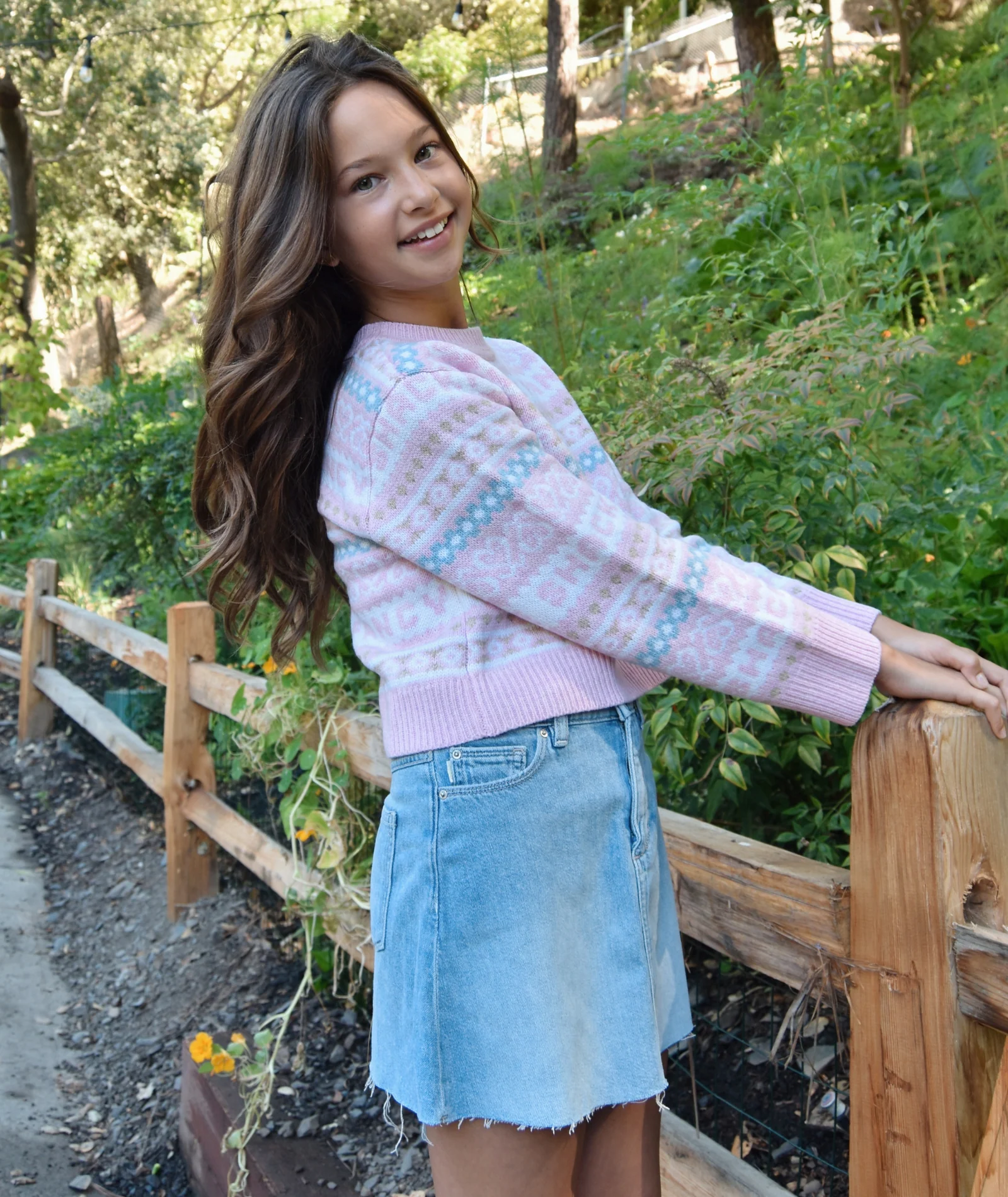 Love Shack Fancy Girls Calina Pullover Peach Dream - Image 3
