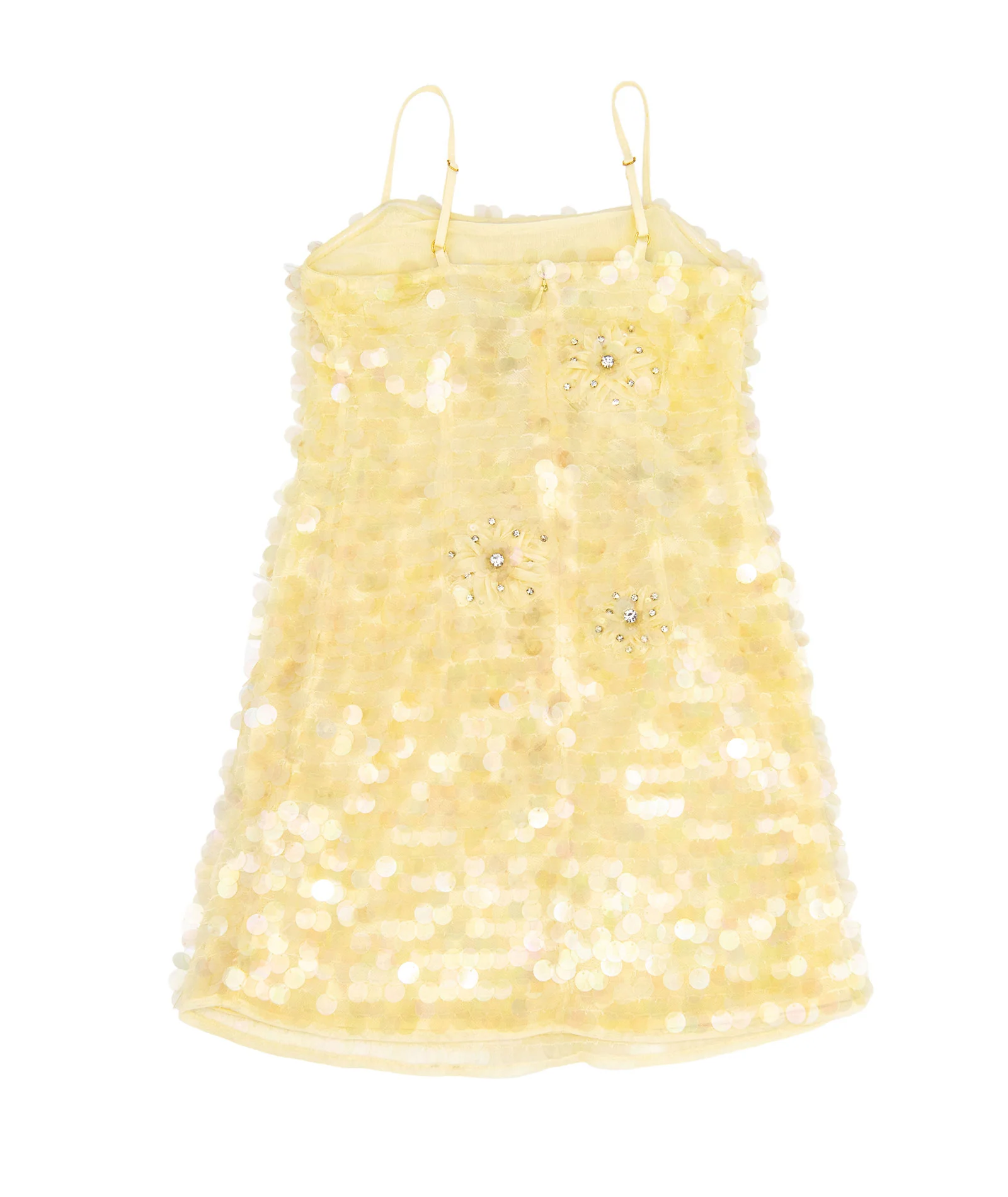 Love Shack Fancy Girls Camira Dress Palest Lemon - Image 5