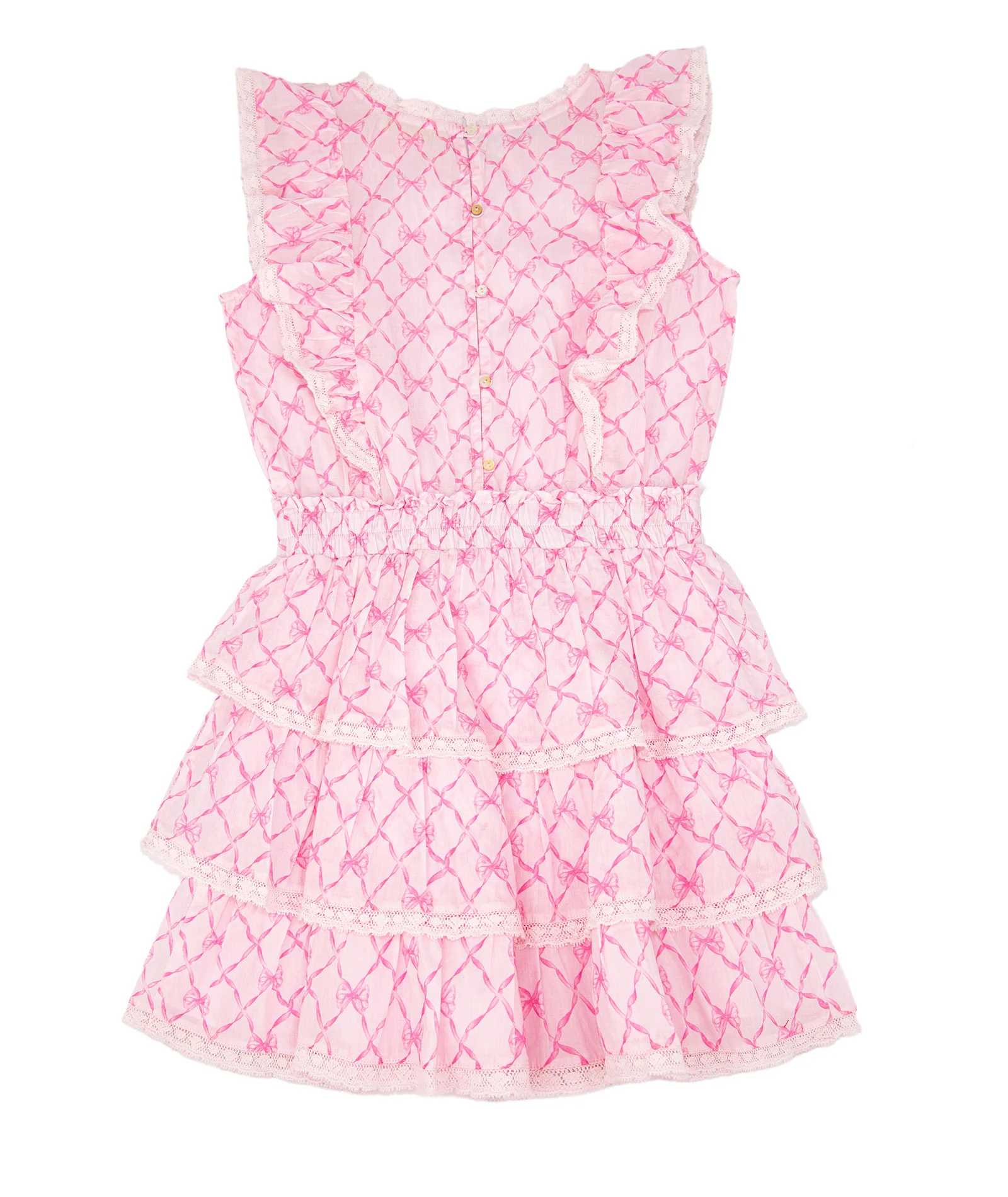 Love Shack Fancy Girls Decker Dress Pink Peppermint - Image 5