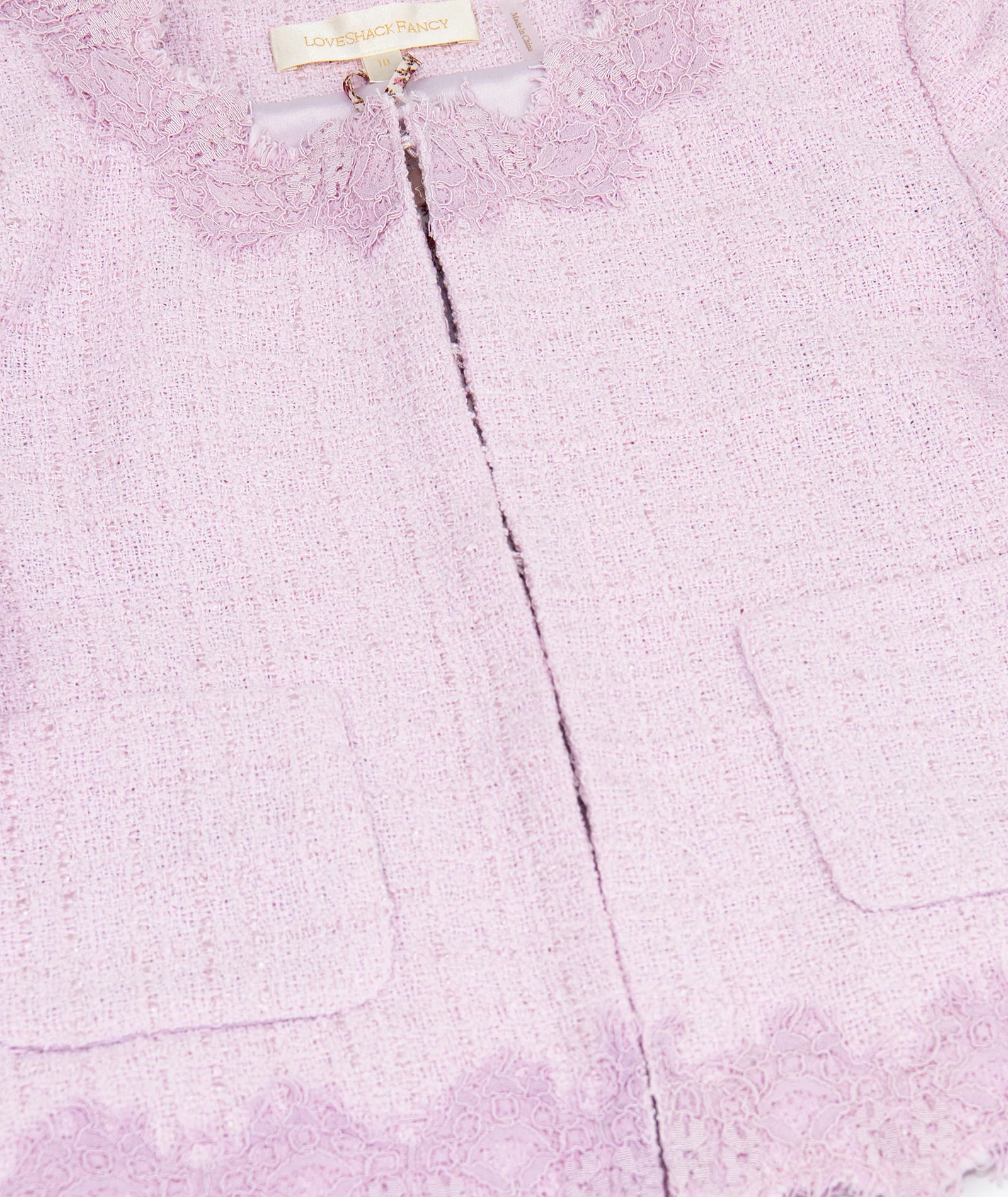 Love Shack Fancy Girls Erina Jacket Pink - Image 8