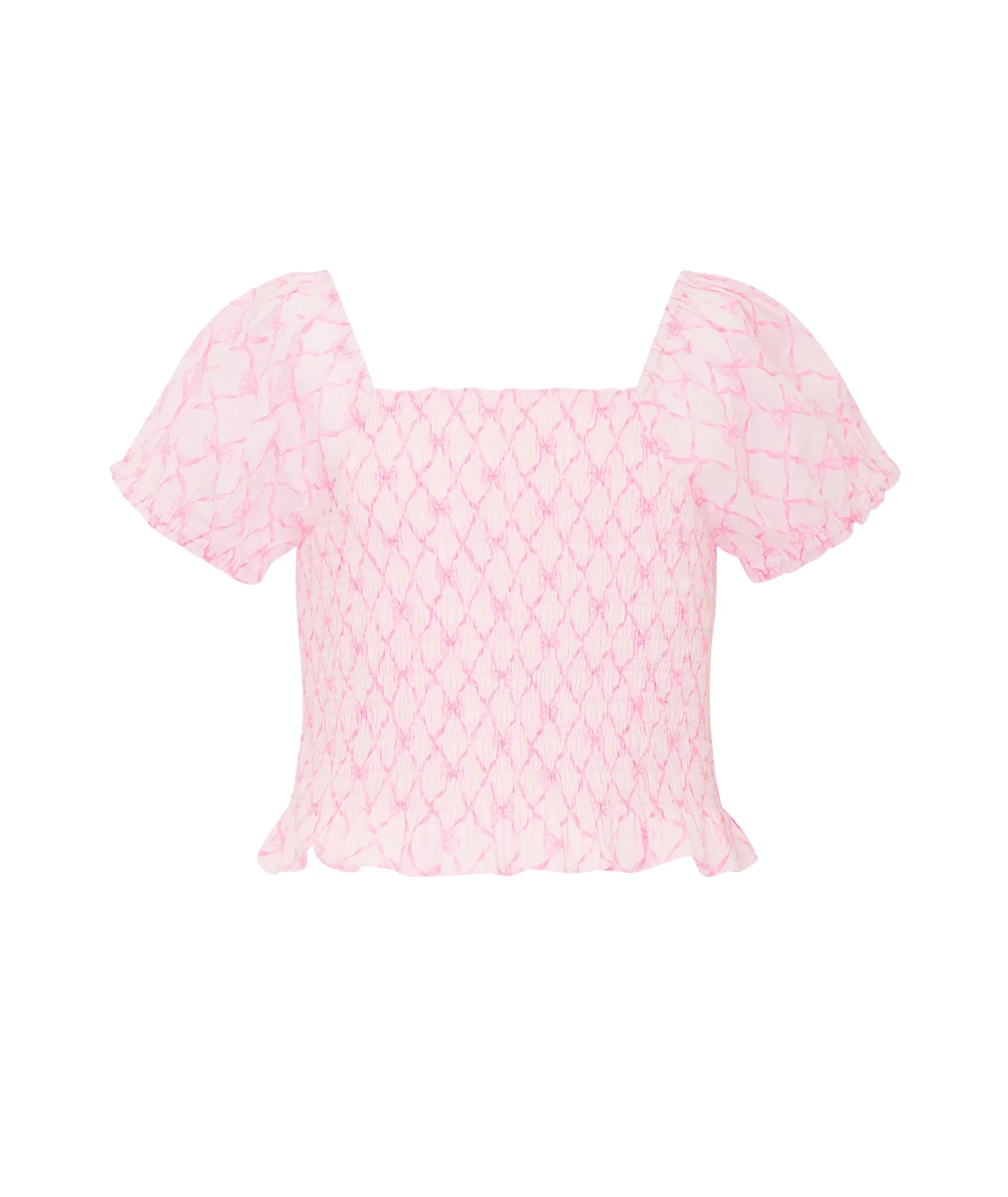 Love Shack Fancy Girls Fabielle Top Pink Peppermint - Image 5