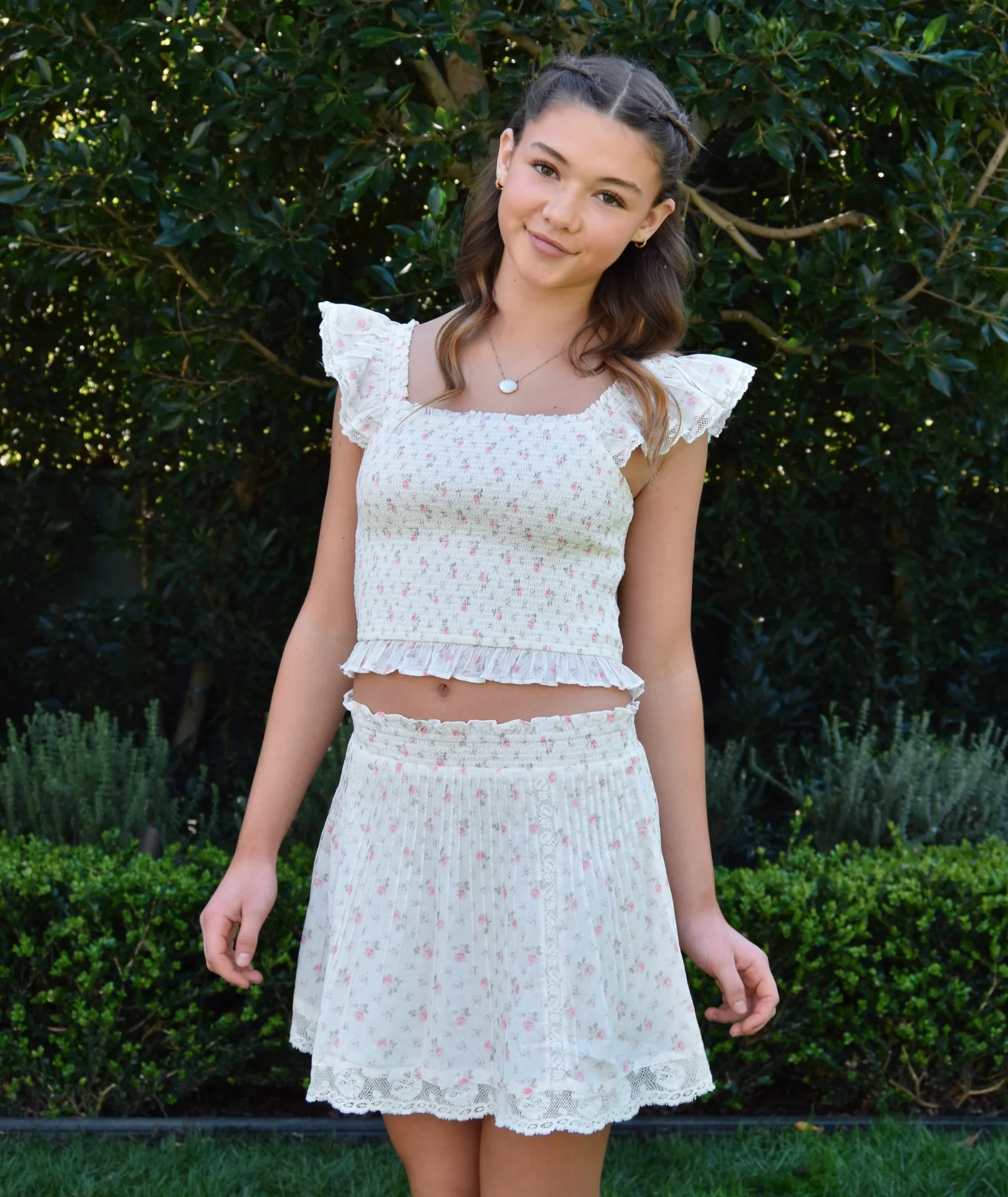 Love Shack Fancy Girls Jeanna Top Sunwashed Ivory - Image 4