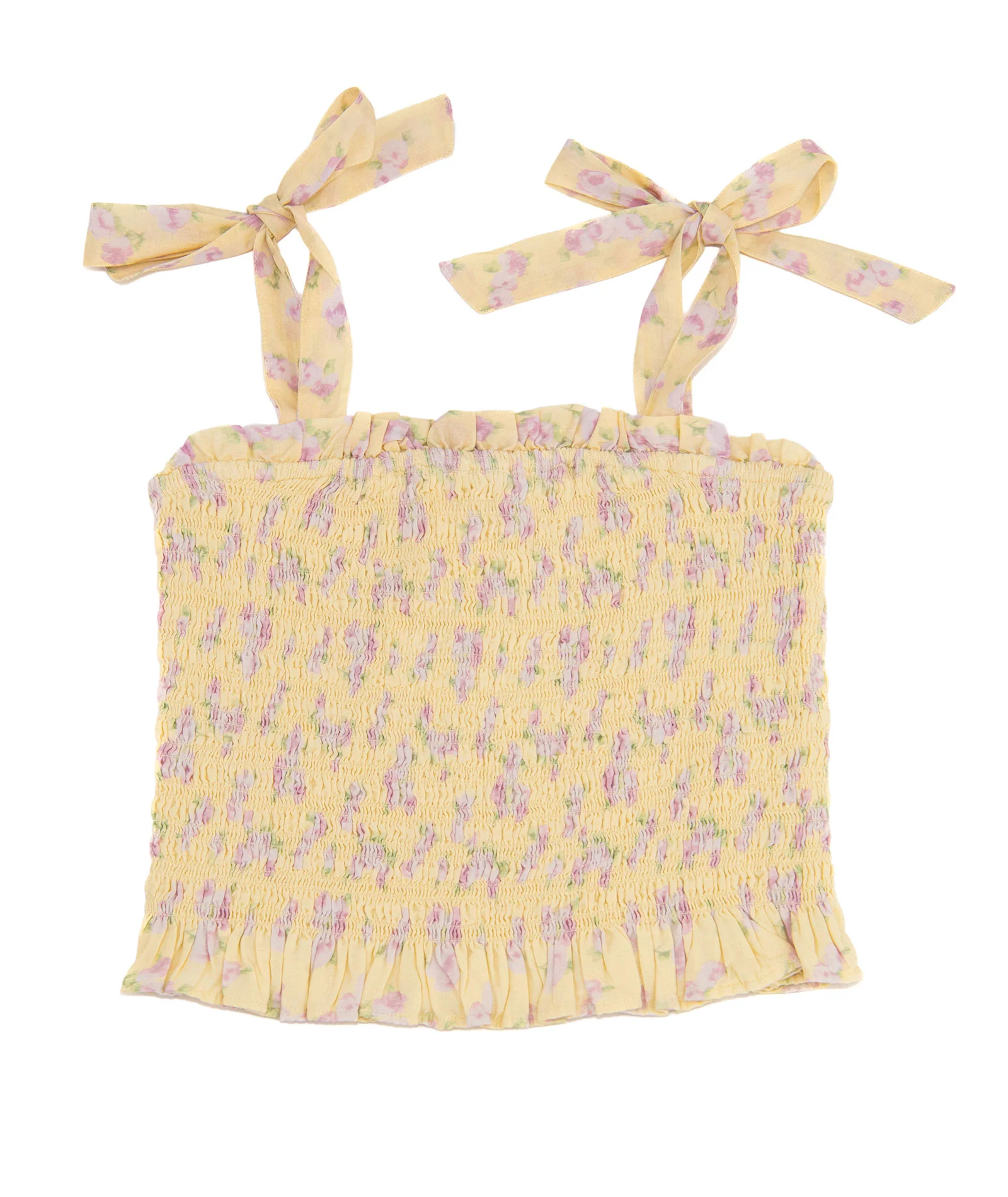 Love Shack Fancy Girls Merrinelle Top Lemon Spritz - Image 3