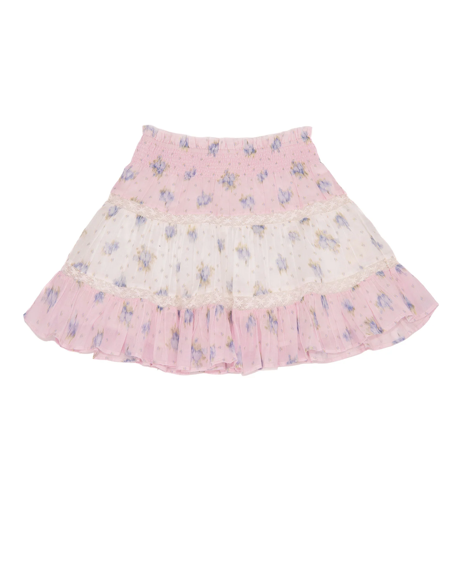 Love Shack Fancy Girls Raf Skirt Lilac Vanilla - Image 3
