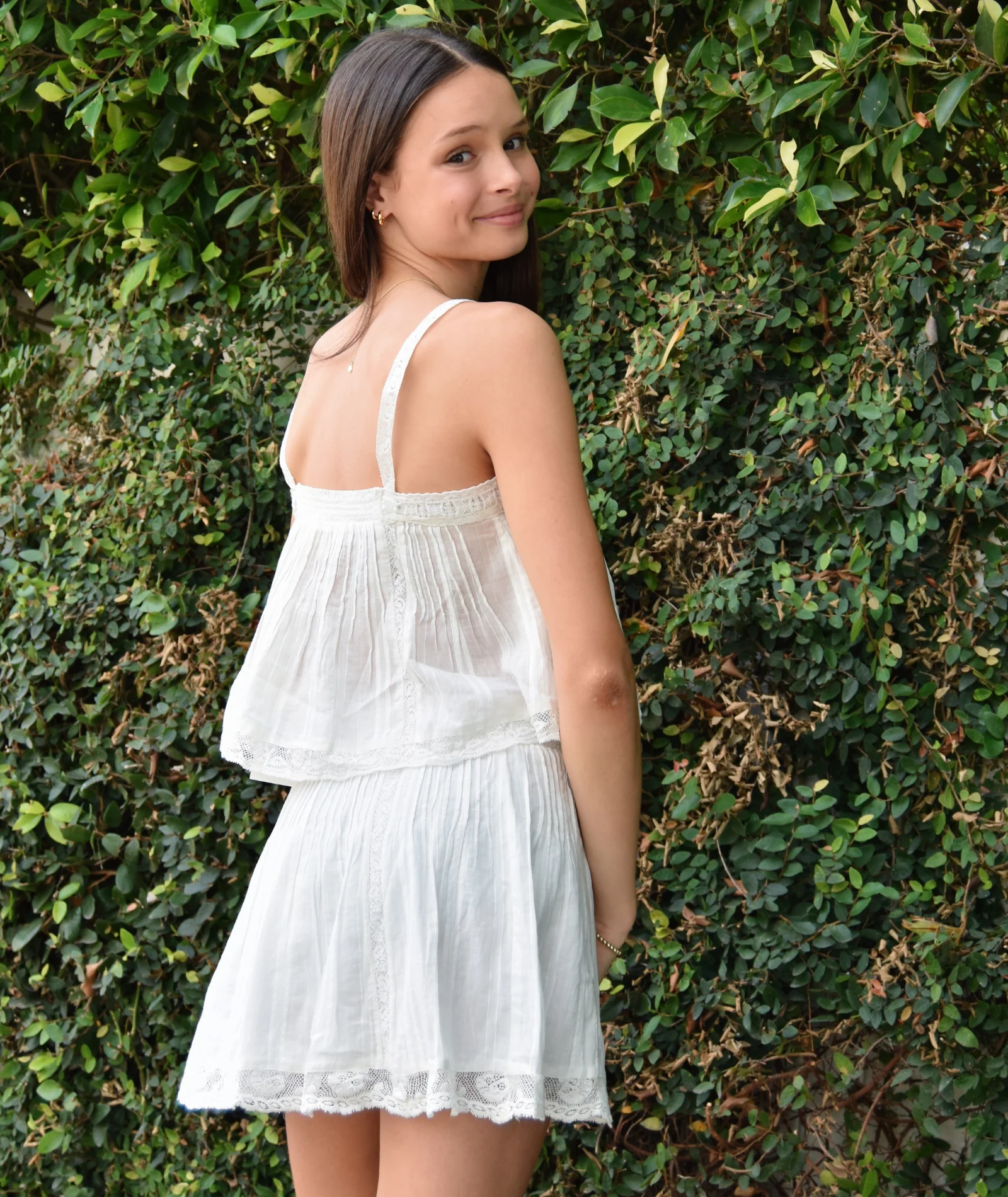 Love Shack Fancy Girls Solena Skirt White - Image 3