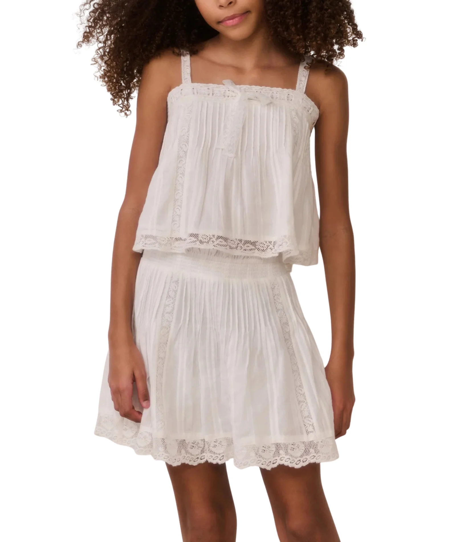 Love Shack Fancy Girls Solena Skirt White - Image 4