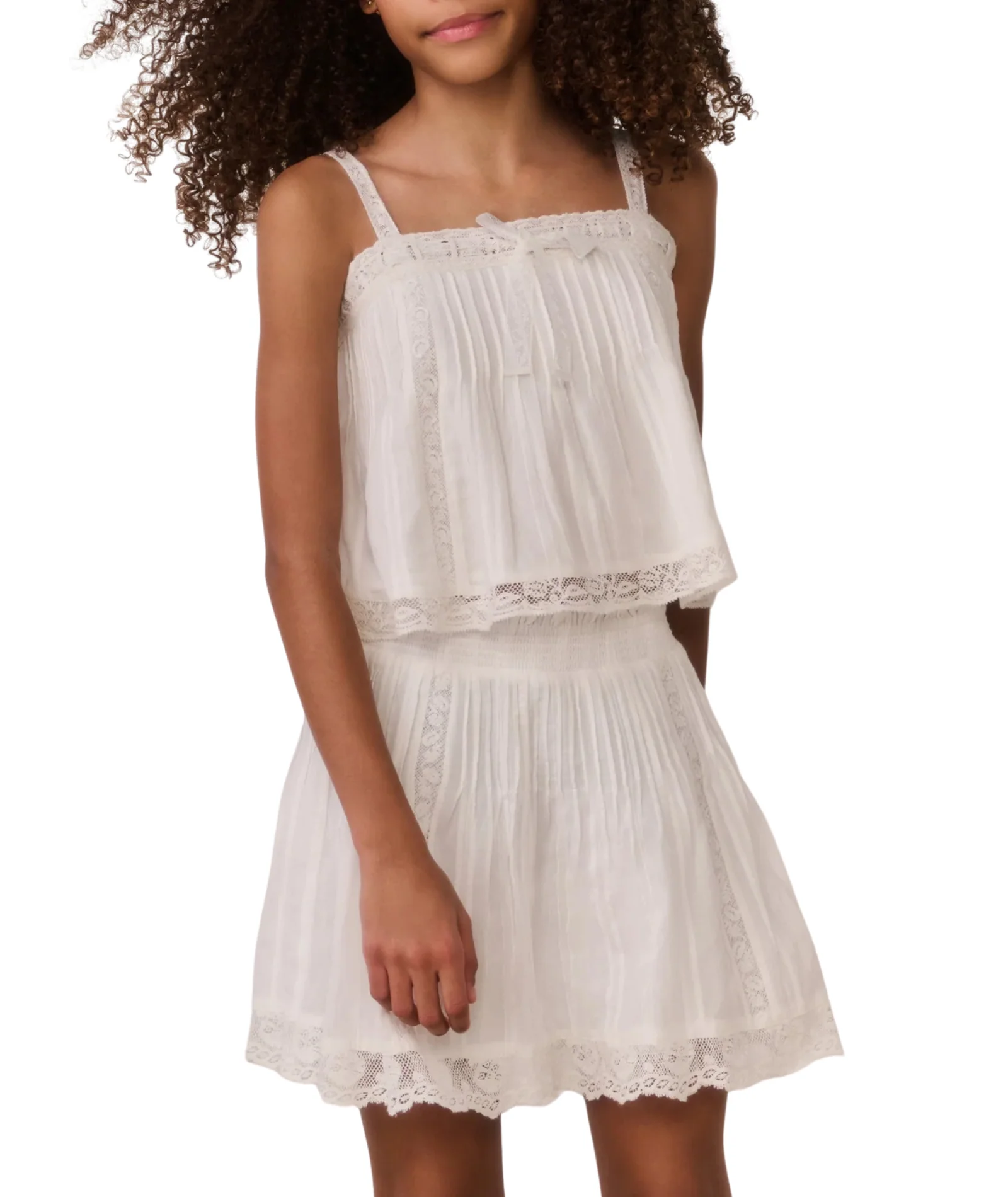 Love Shack Fancy Girls Solena Skirt White - Image 5