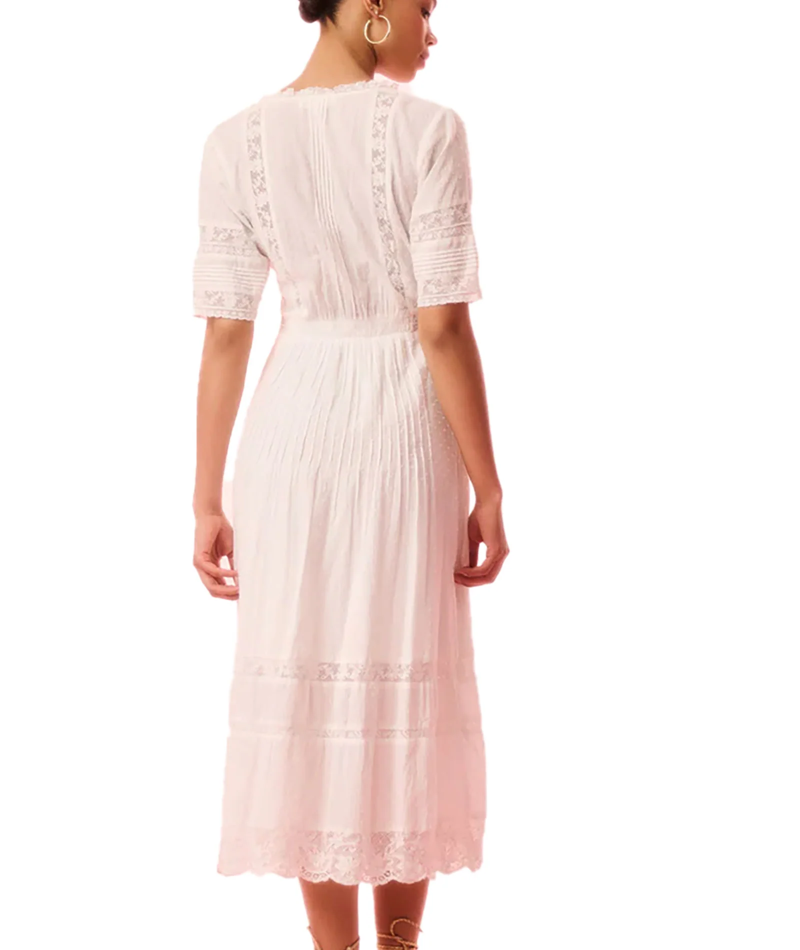 Love Shack Fancy Women Francilla Dress Optic White - Image 3