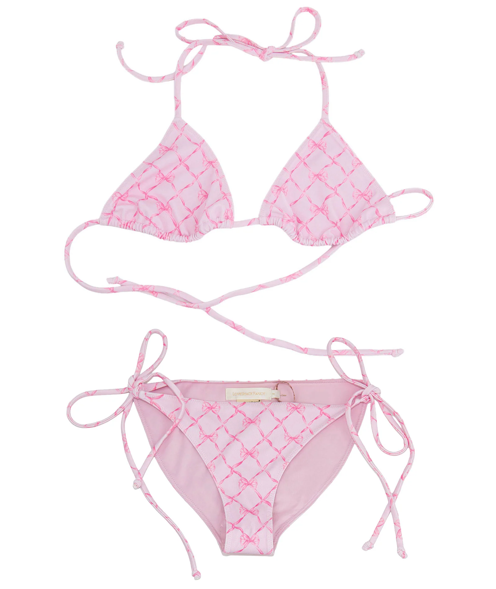Love Shack Fancy Women Harbor Bikini Pink Peppermint - Image 2