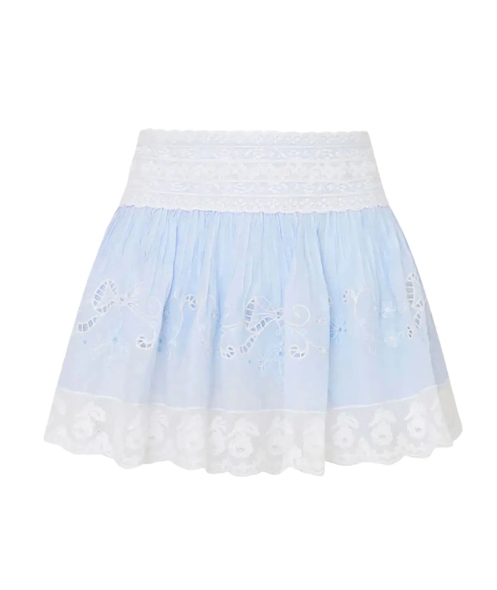 Love Shack Fancy Women Levant Skirt Pale Blue - Image 5