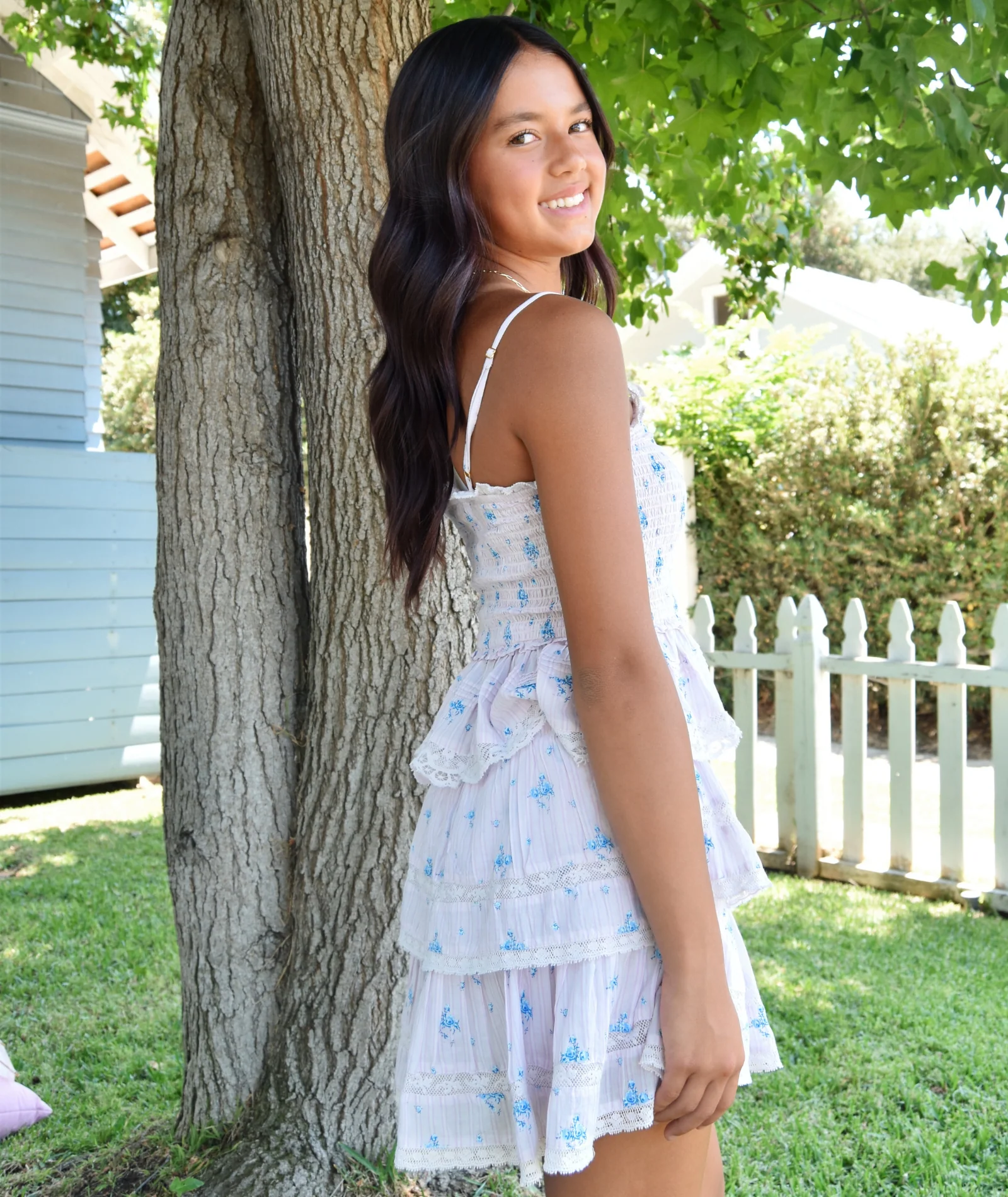 Love Shack Fancy Women Marzenia Top Lilac Tide - Image 3