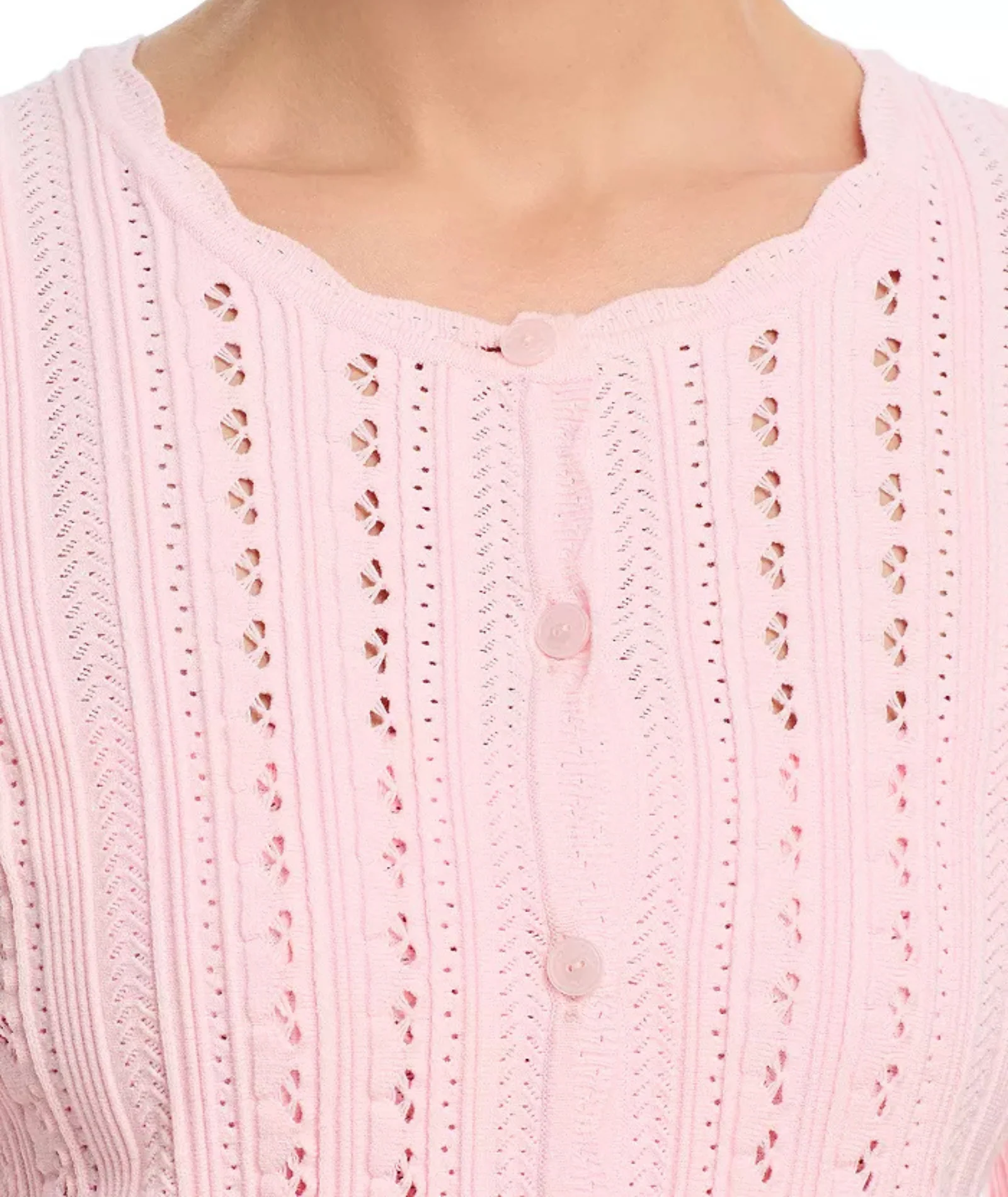 Love Shack Fancy Women Peridot Cardigan Peach Sorbet - Image 5