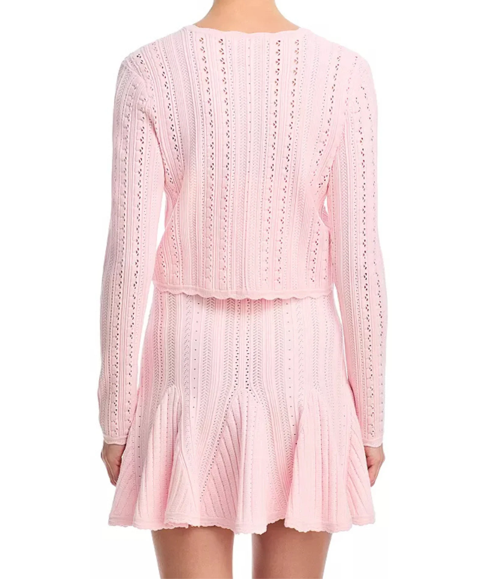 Love Shack Fancy Women Peridot Cardigan Peach Sorbet - Image 6
