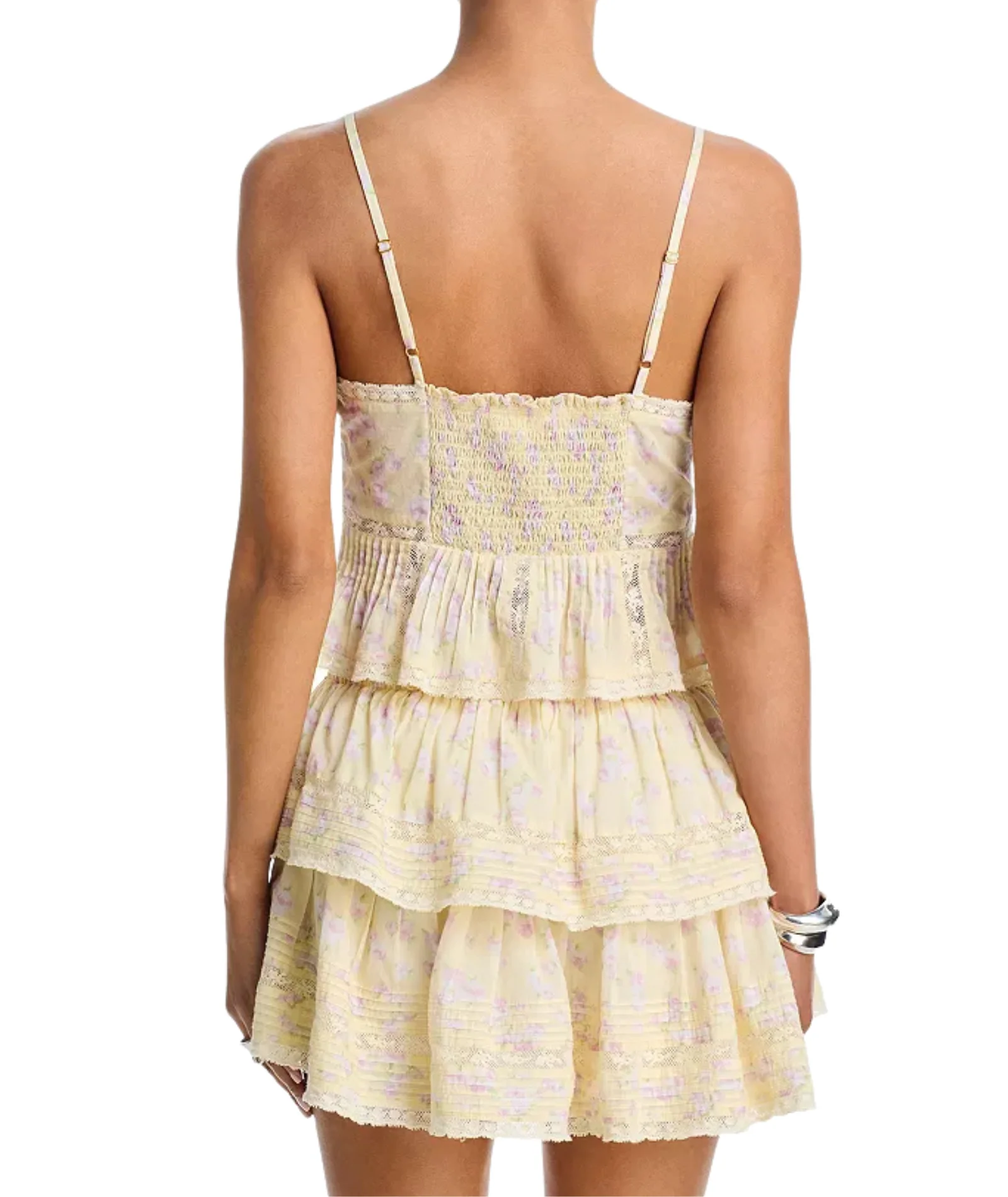 Love Shack Fancy Women Ruffle Mini Skirt Lemon Spritz - Image 3