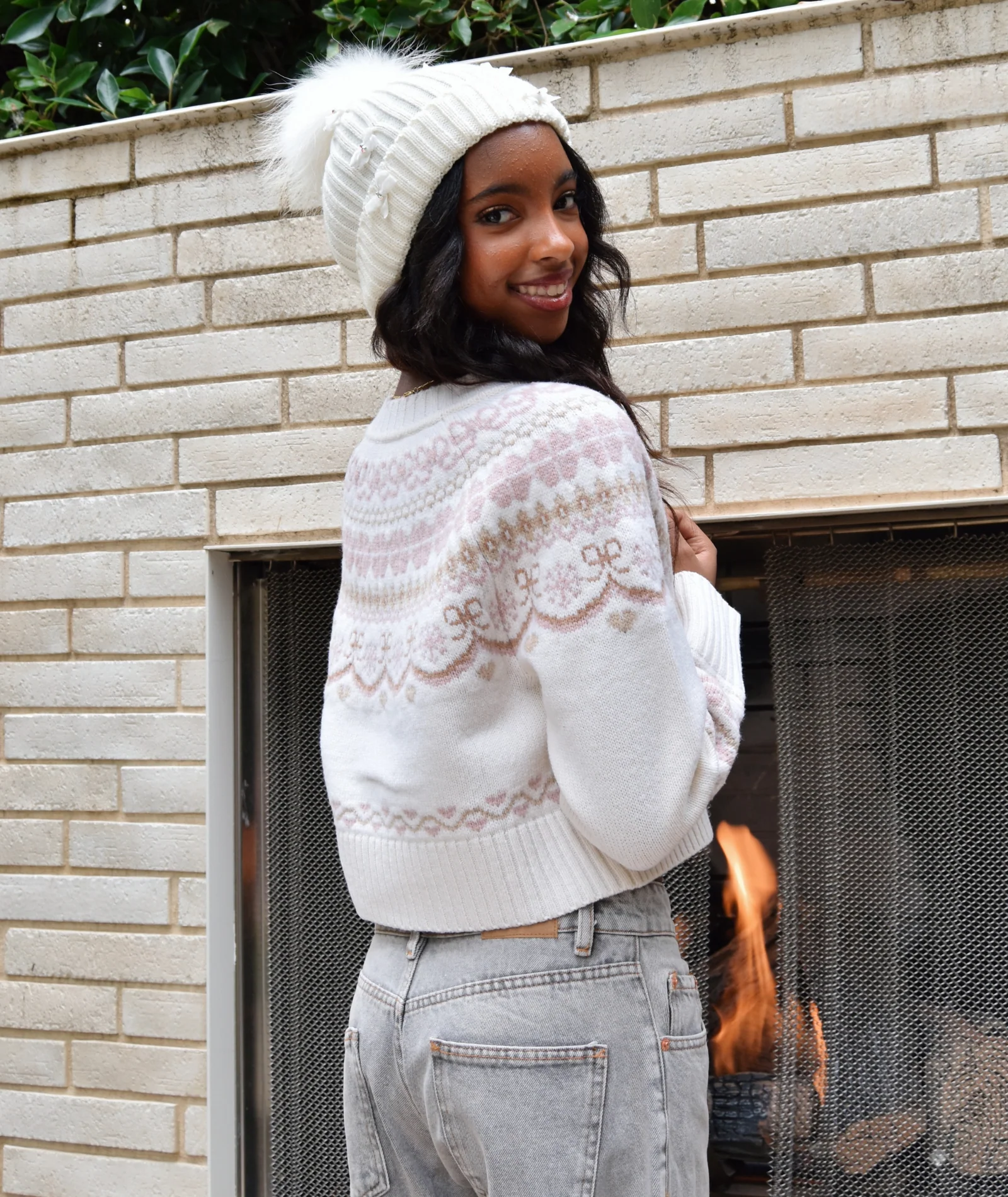 Love Shack Fancy Women Shantae Cardigan Pink Champagne - Image 2