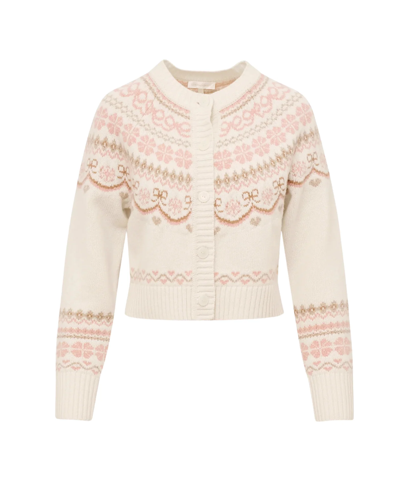 Love Shack Fancy Women Shantae Cardigan Pink Champagne - Image 6