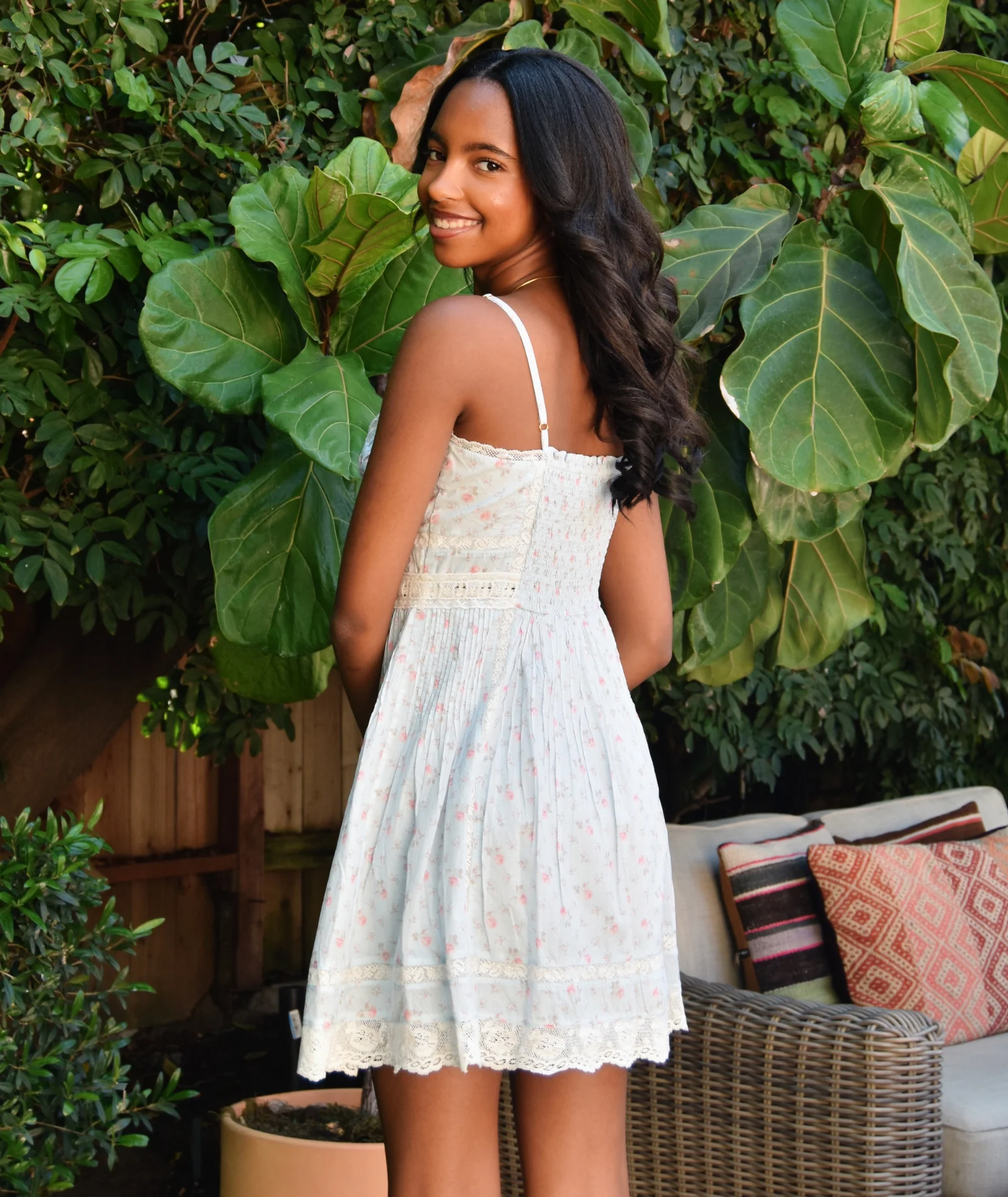 Love Shack Fancy Women Zirelle Dress Chapparal Blue - Image 3