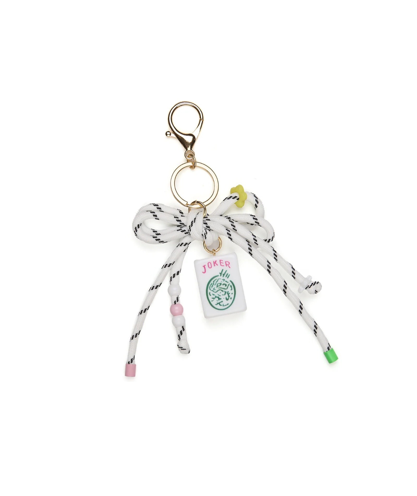 Mahjong Key Chain White Bow