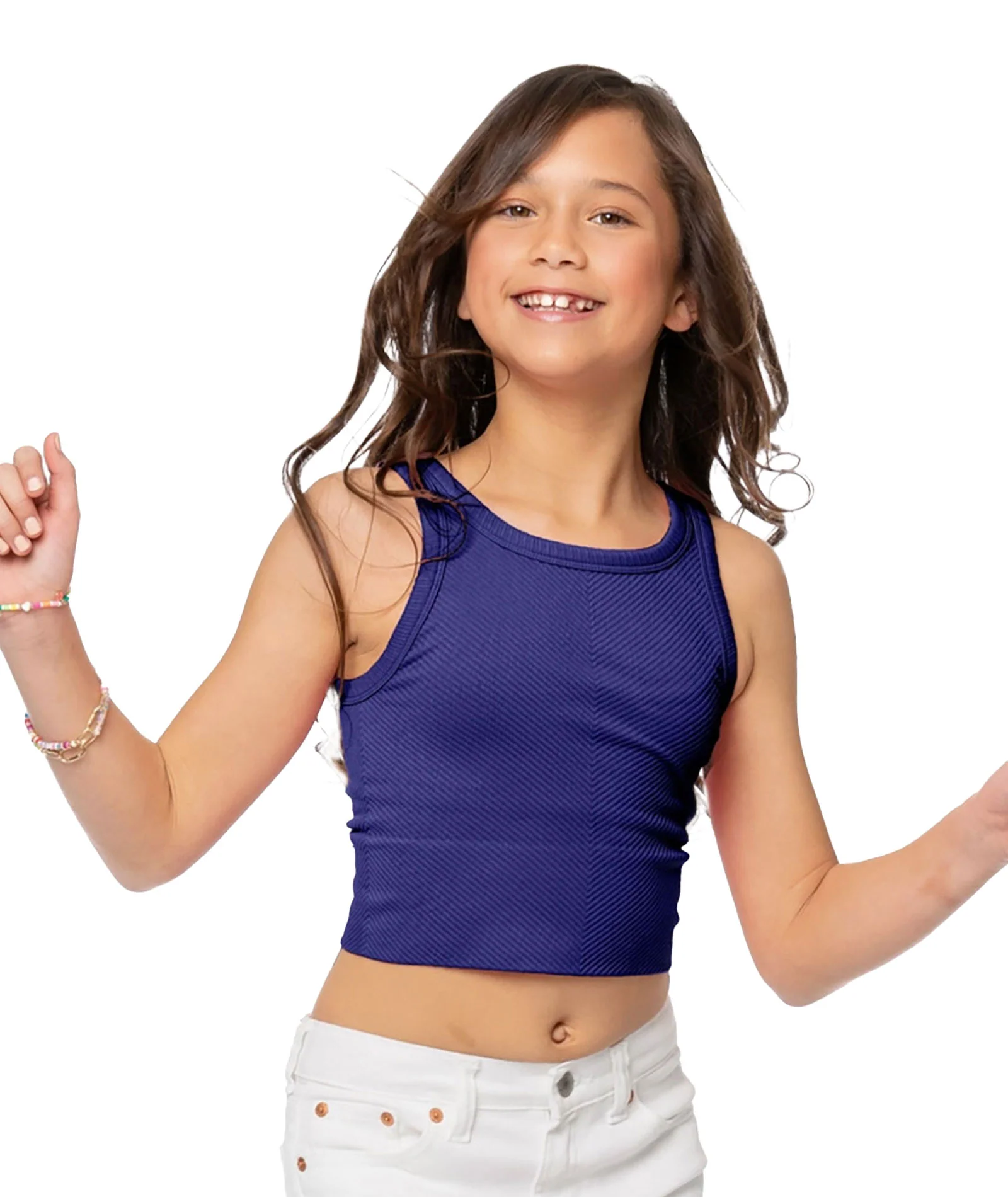 Malibu Sugar Girls Chevron Crop Tank - Image 4