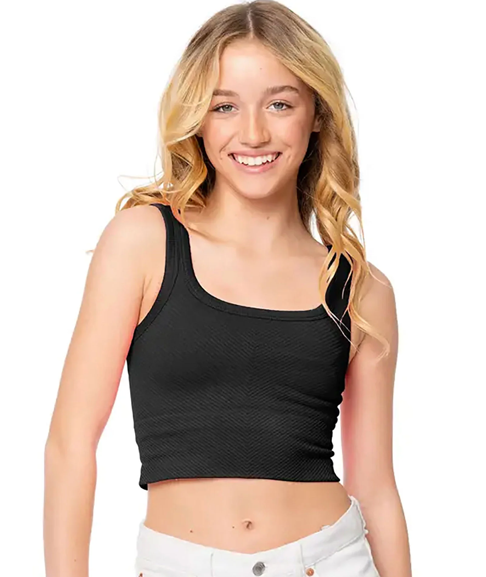 Malibu Sugar Girls Chevron Crop Tank - Image 5