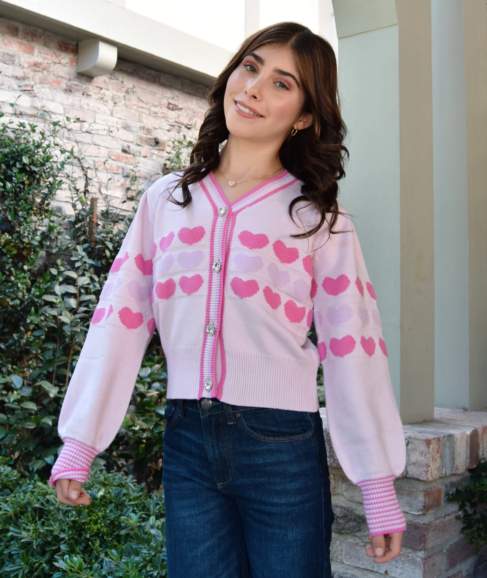 Mini Dreamers Girls Celine Heart Cardigan - Image 2