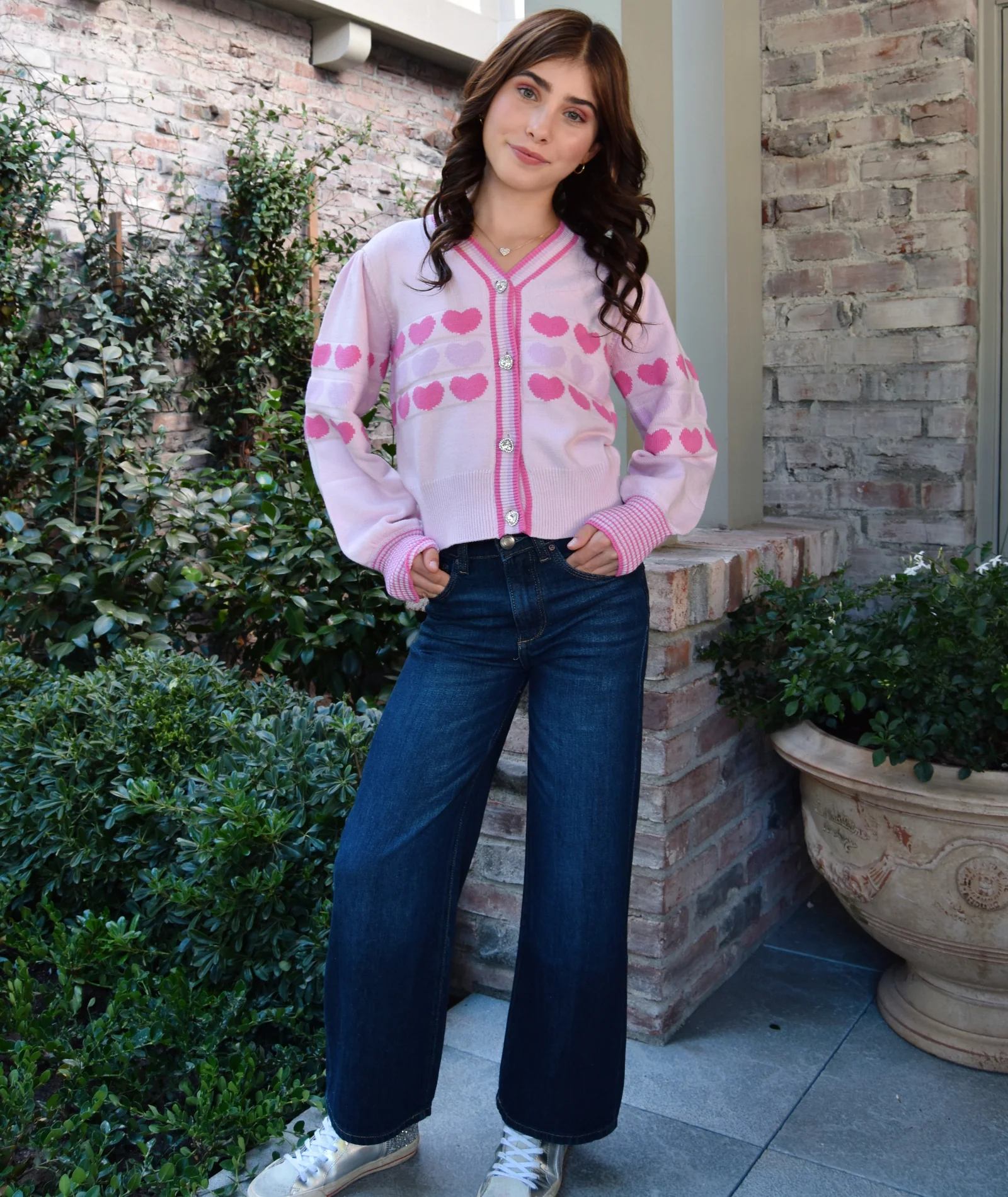 Mini Dreamers Girls Celine Heart Cardigan - Image 3