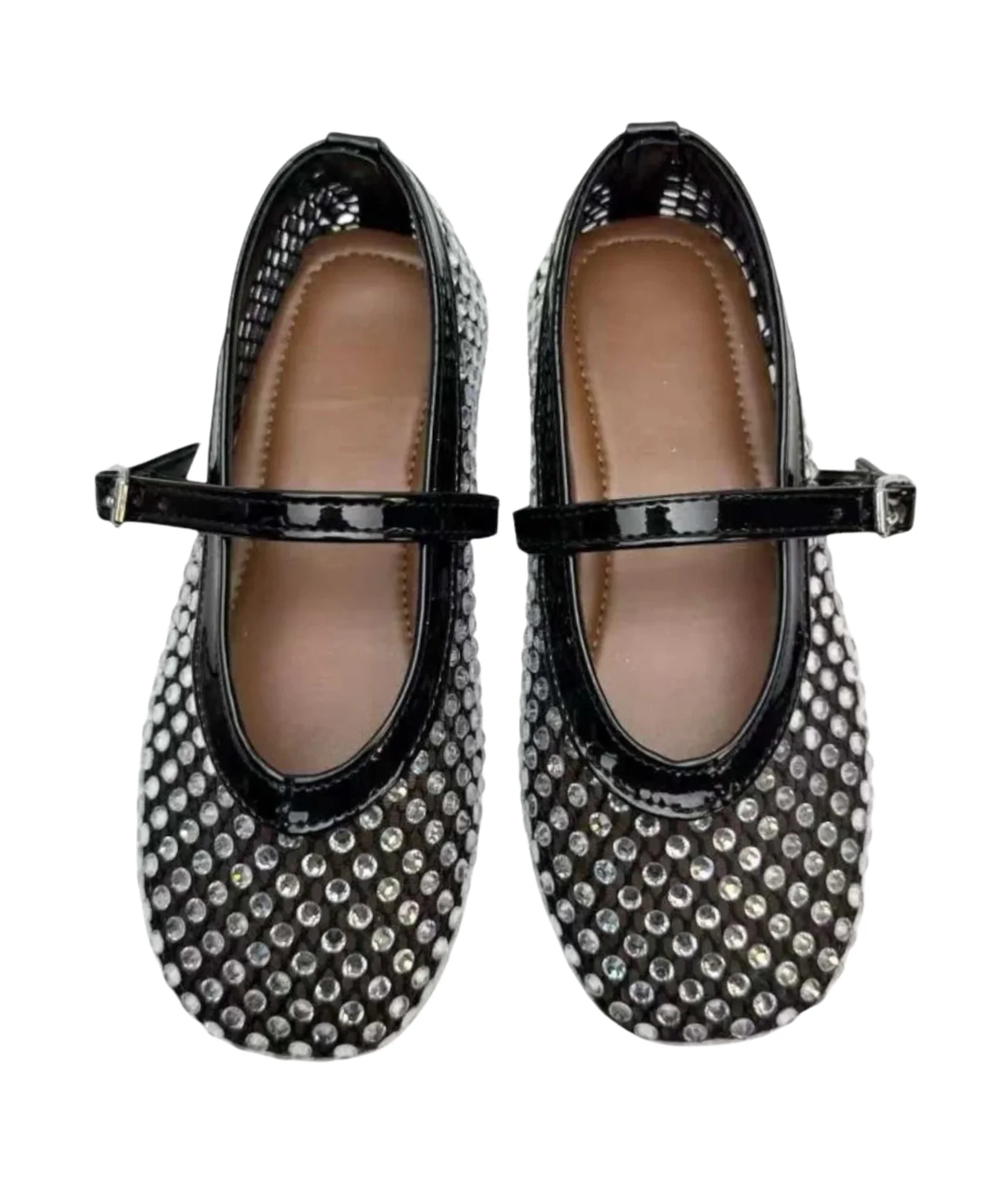 Mini Dreamers Girls Lala Mesh Crystal Ballet Flats - Image 3