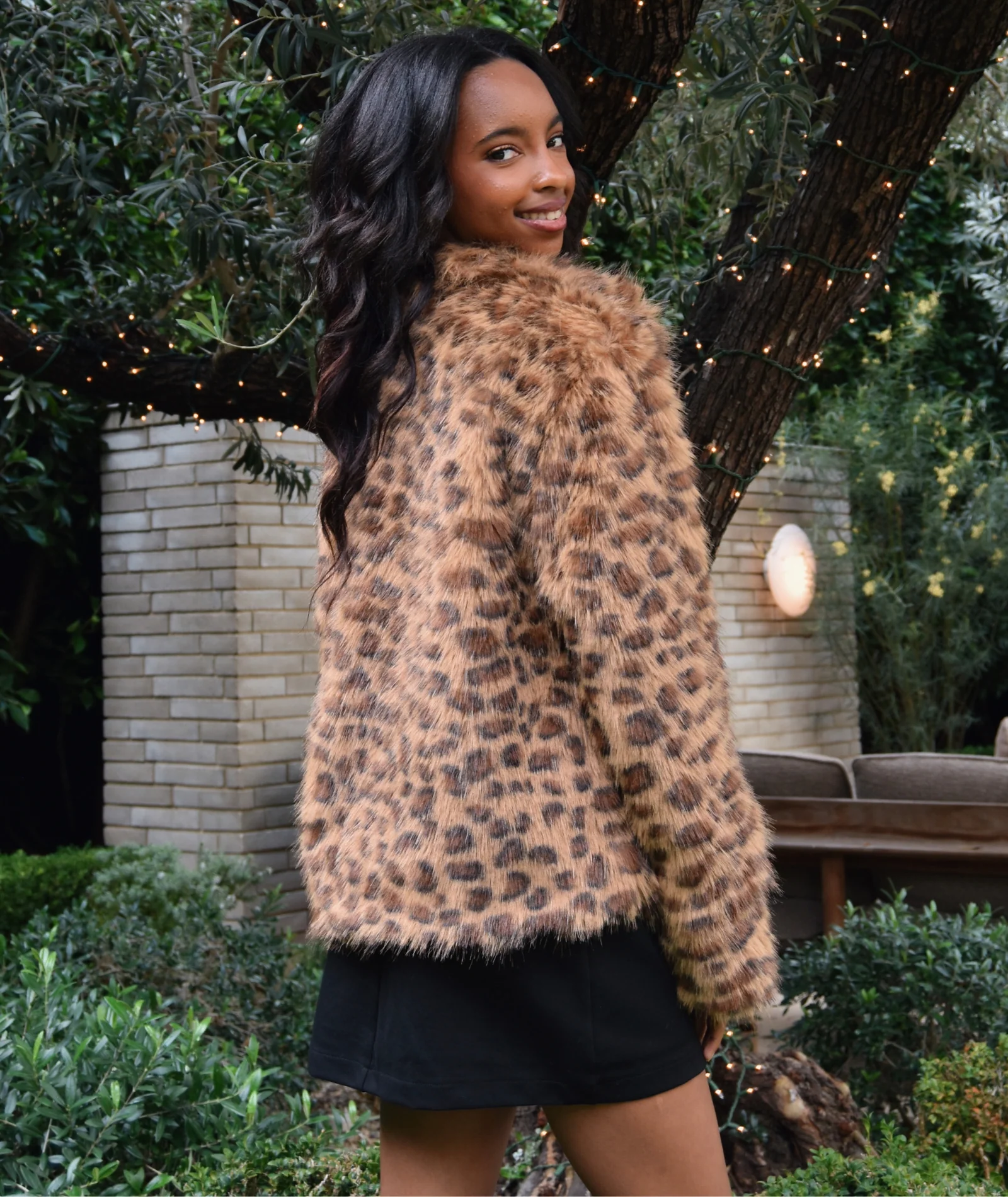Motel Rocks Women Joji Leopard Faux Fur Jacket - Image 2