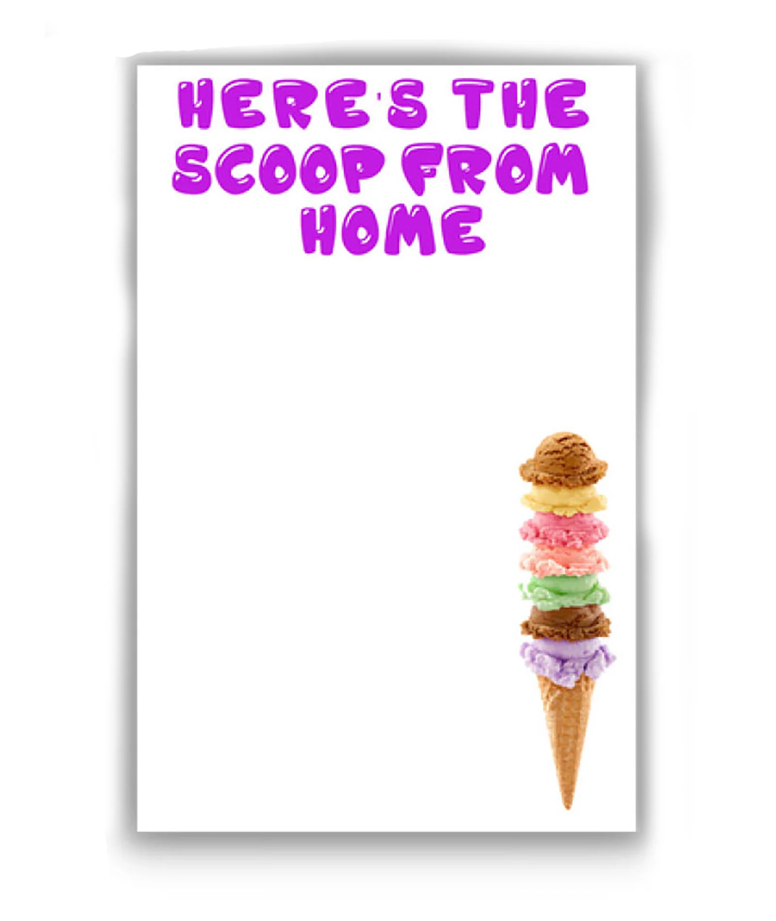 P.S. I Love Camp Pack of 8 Cards Scoop From Home - Image 2