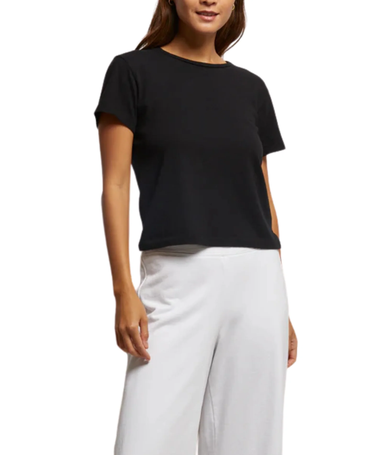 Perfect White Tee Women Lisa Recycled Cotton Slim Crew Tee - Image 3
