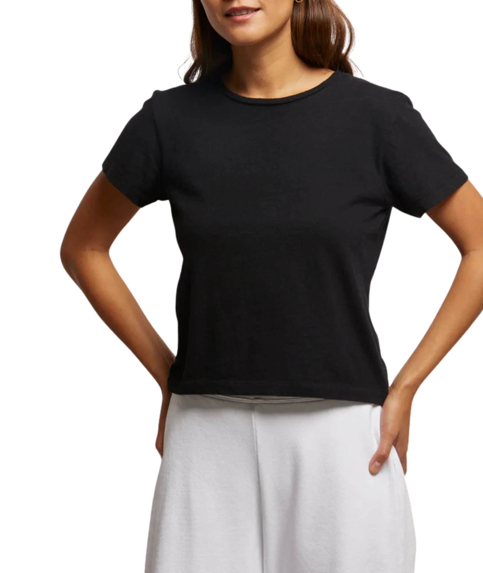 Perfect White Tee Women Lisa Recycled Cotton Slim Crew Tee - Image 4