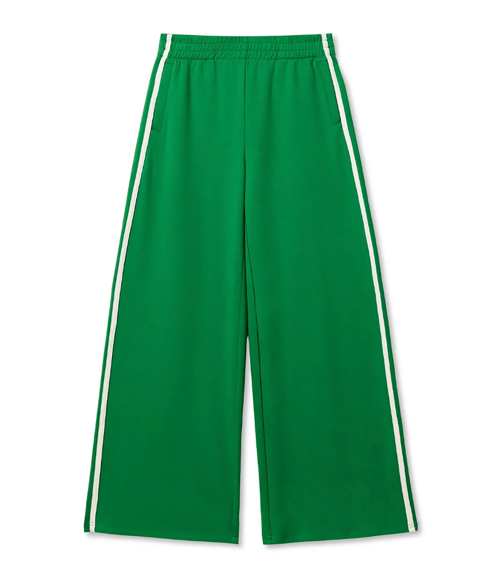 Perfect White Tee Women Mikos Travel Wide Leg Sweatpants - Image 2
