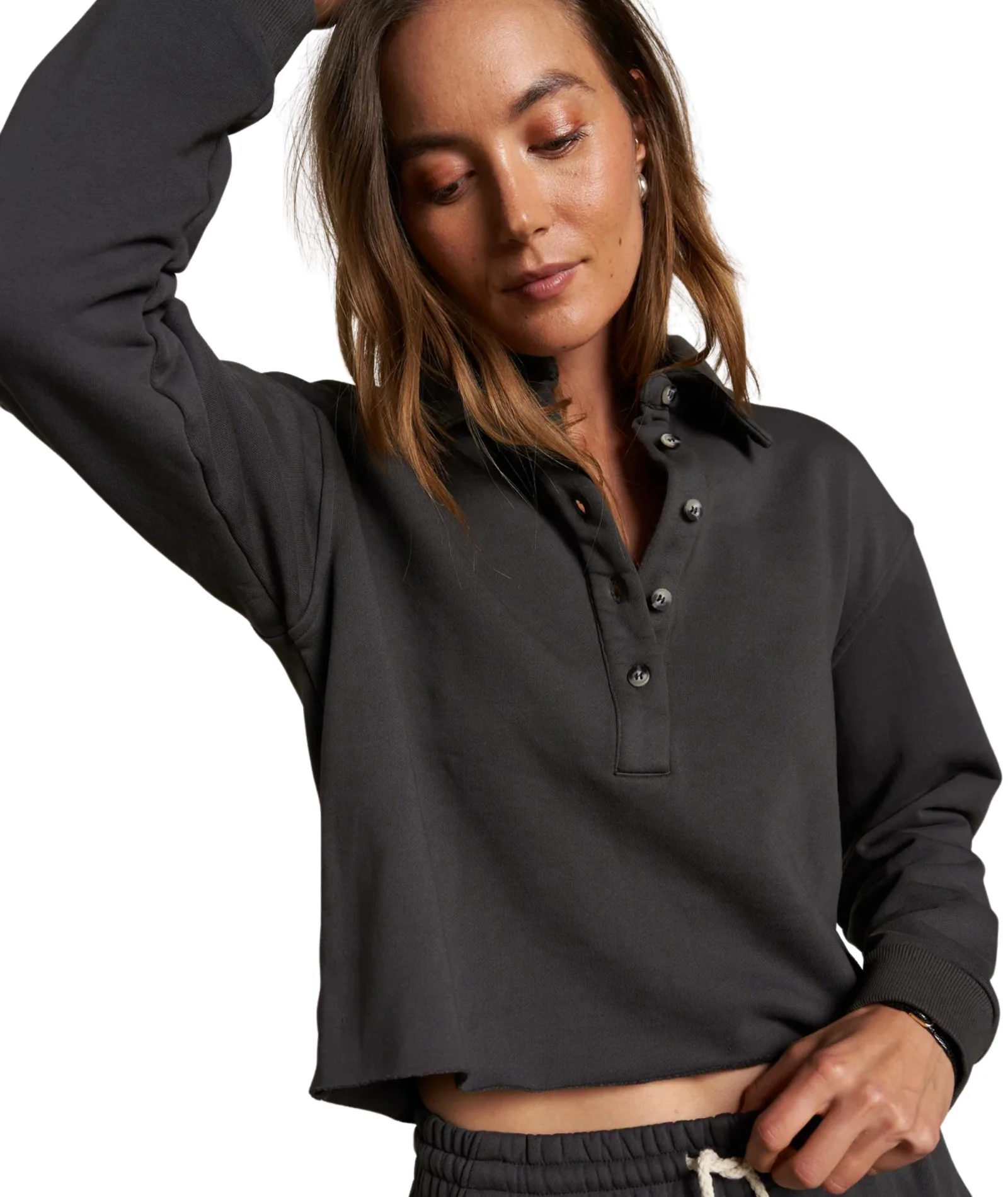 Perfect White Tee Women Vinny Fleece 3/4 Sweatshirt - Image 2