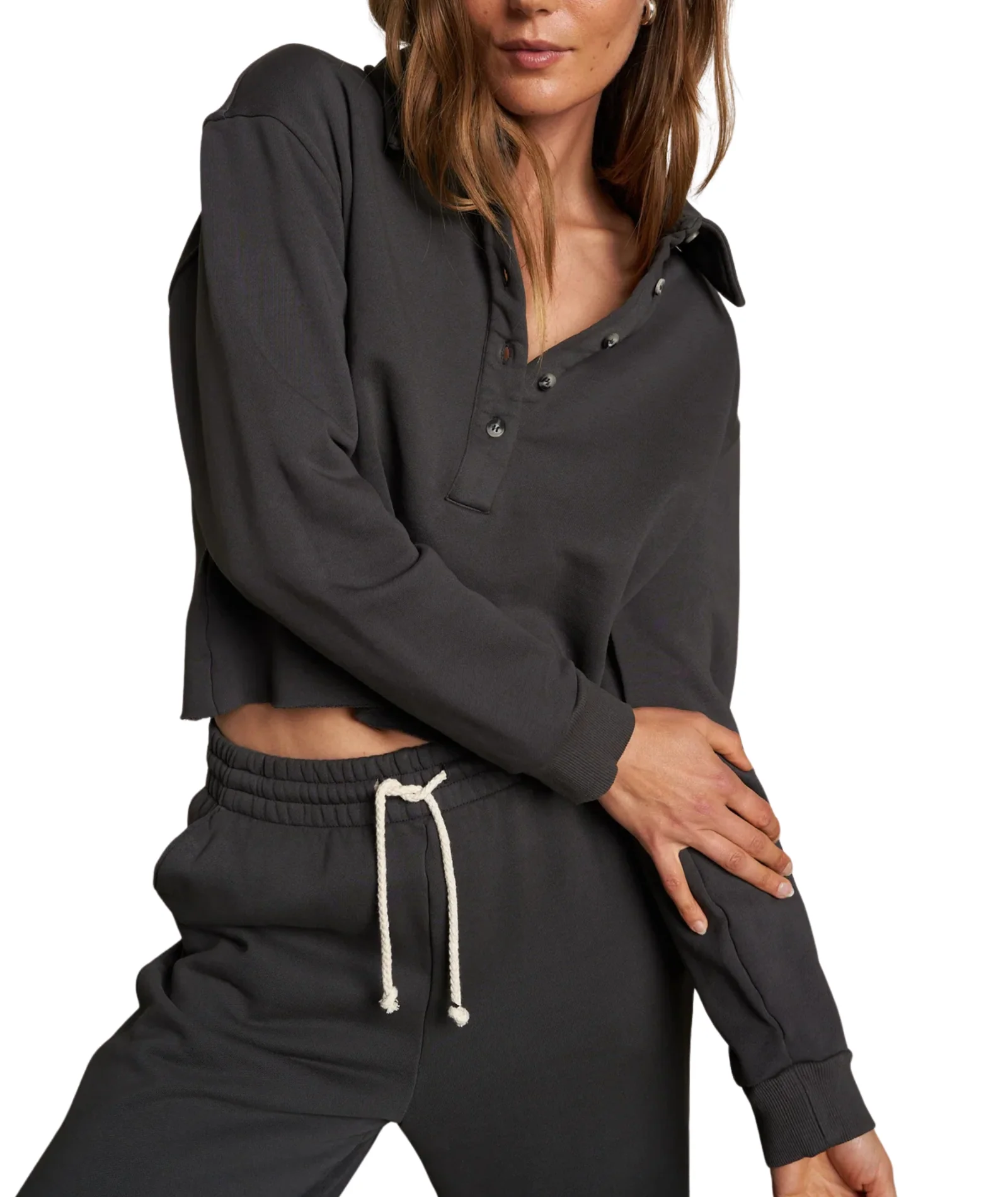 Perfect White Tee Women Vinny Fleece 3/4 Sweatshirt - Image 3