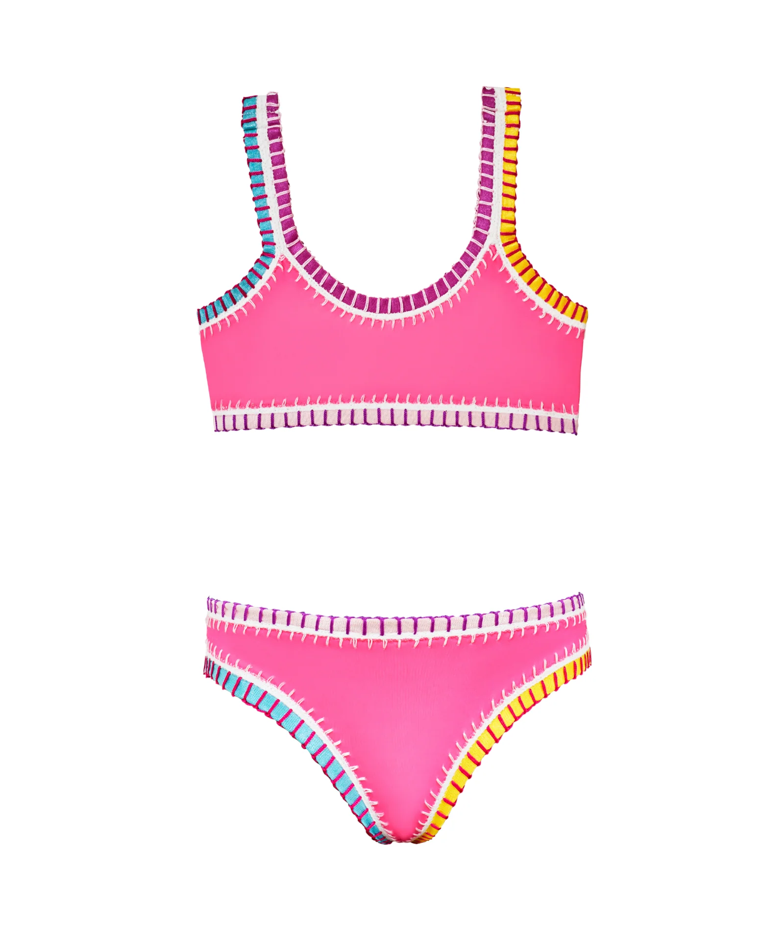 PQ Girls Sporty Rainbow Embroidered Bikini - Image 4
