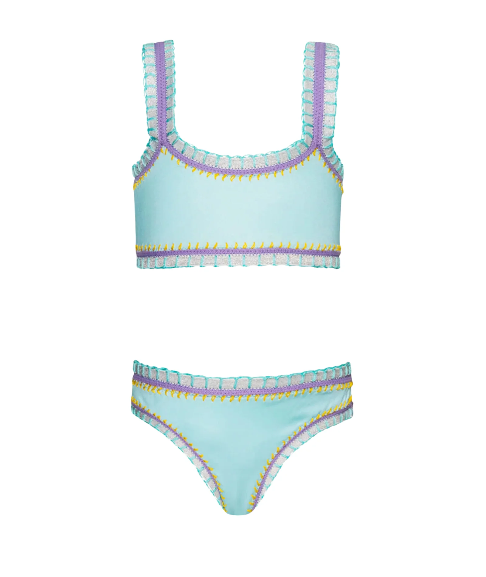 PQ Girls Sporty Rainbow Embroidered Bikini - Image 5