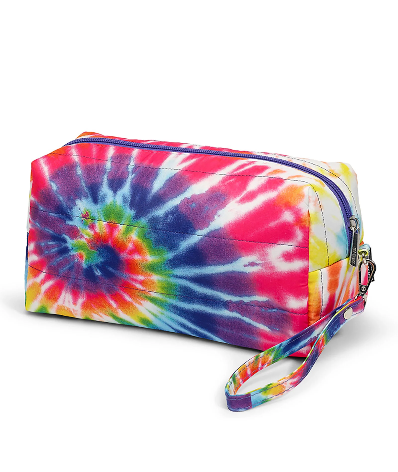 Primary Tie Dye Puffer Cosmetic Bag