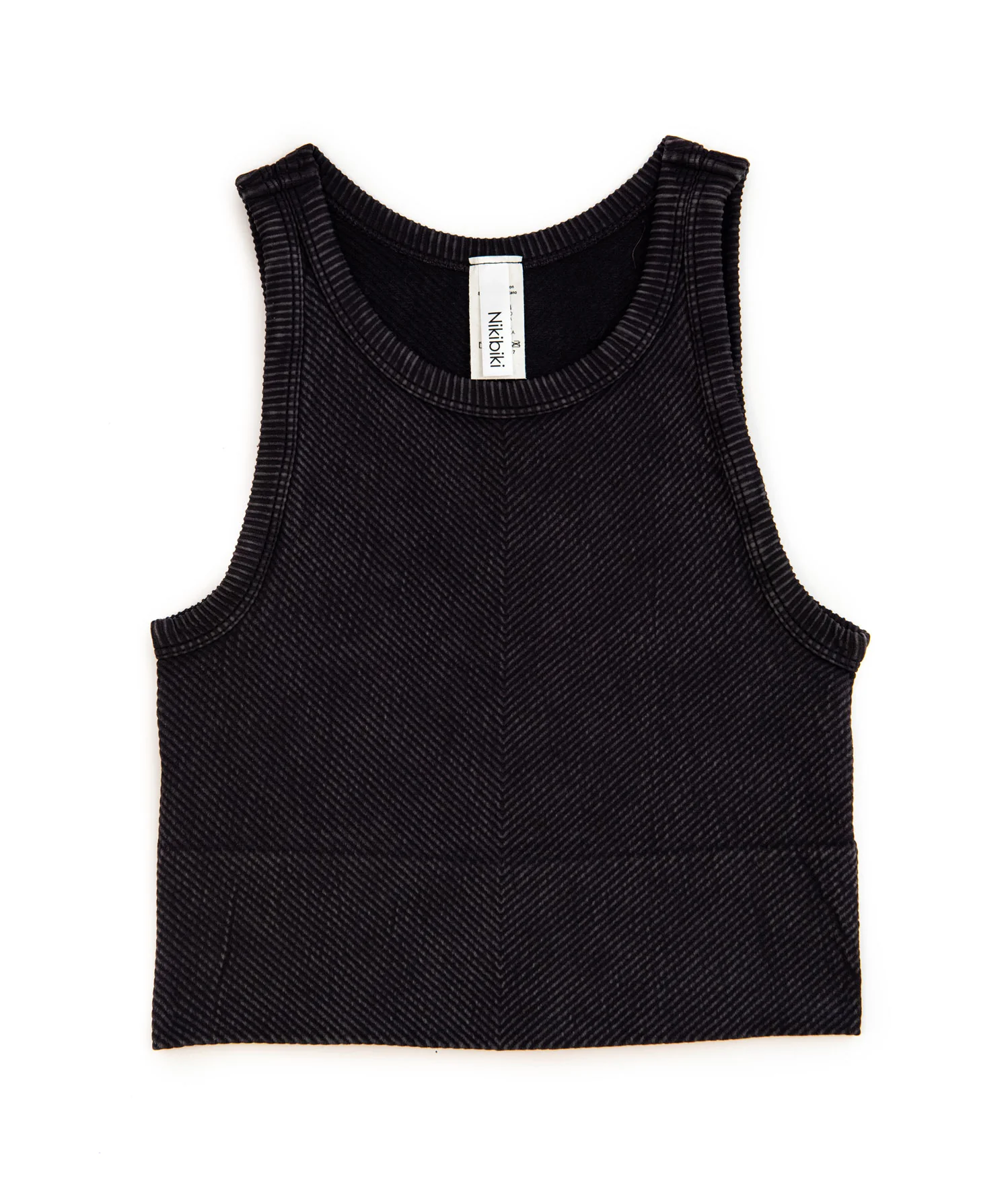 Sawyer Chevron Highneck Crop Top Women 2 - Image 3