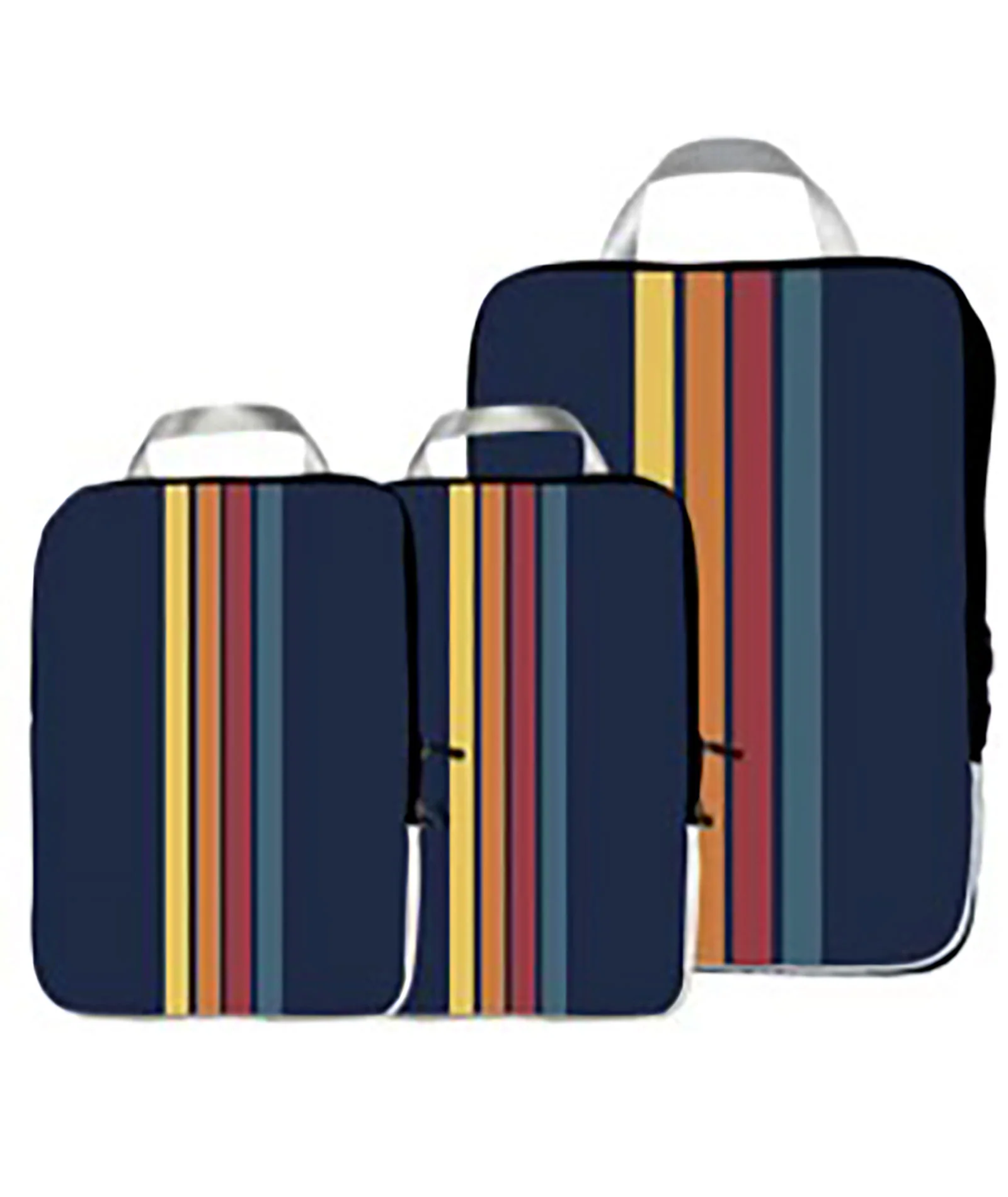Set of 3 Packing Cubes - Blue Multicolor Stripe