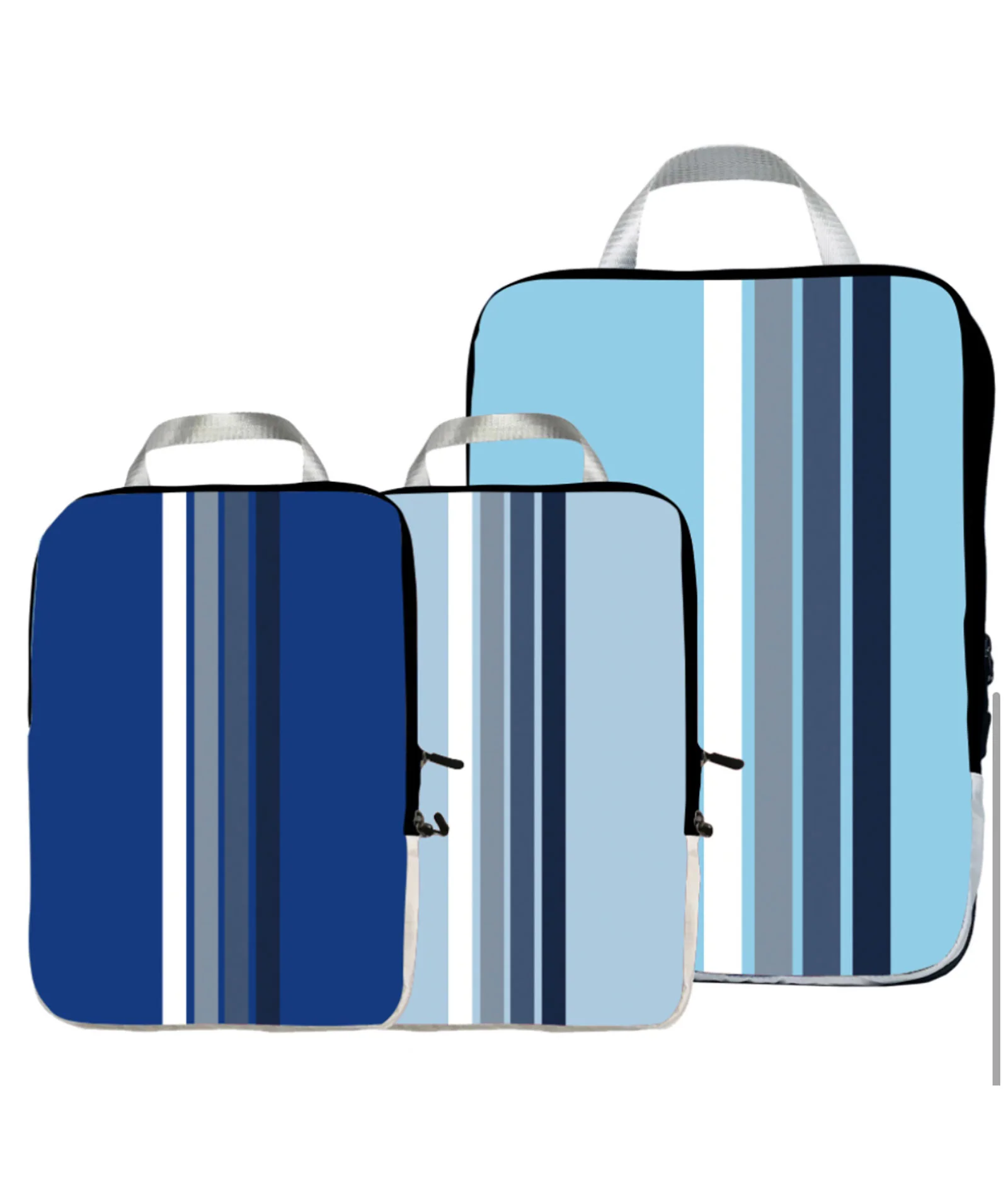 Set of 3 Packing Cubes - Blue Stripe