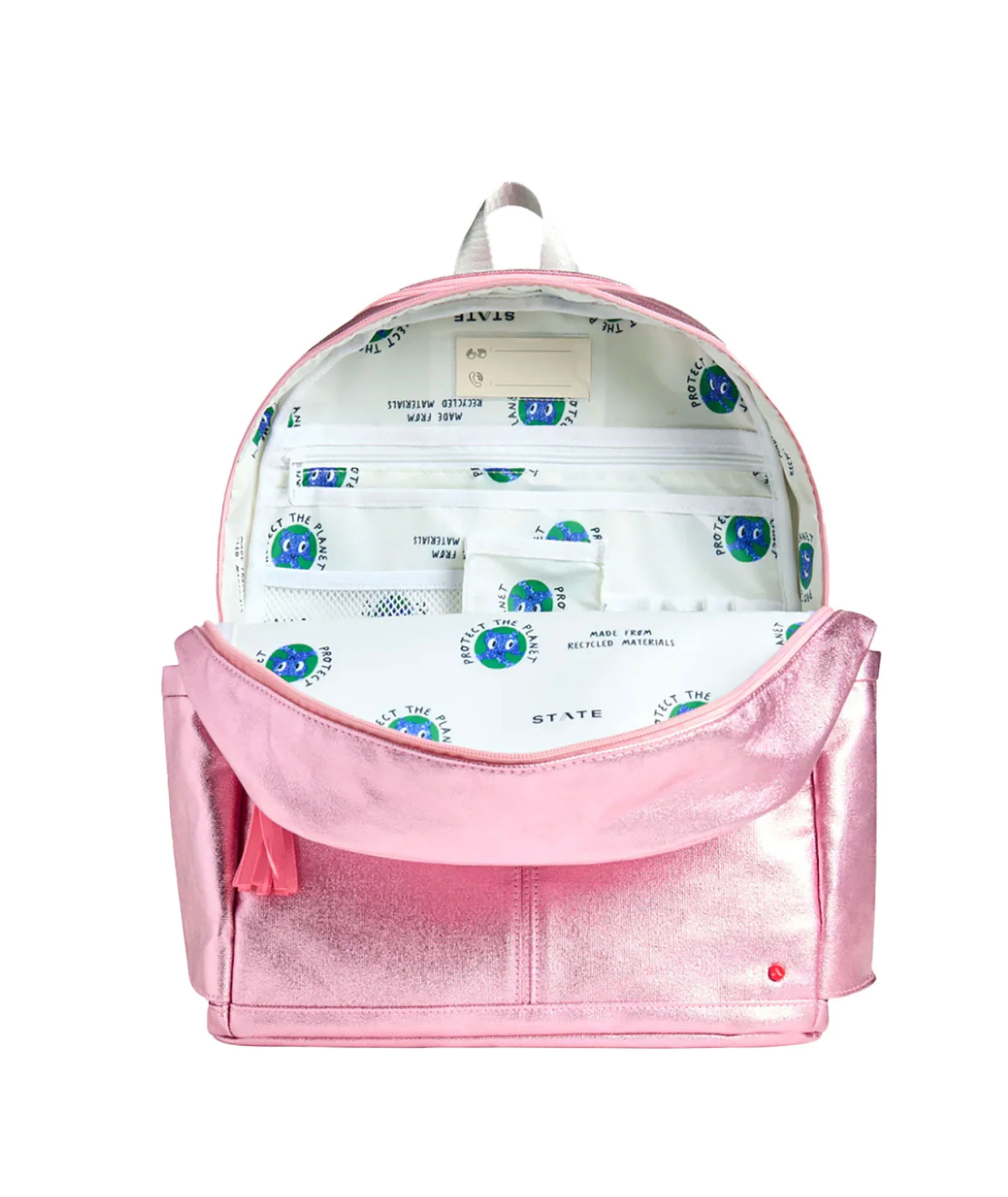 State Bags Kane Kids Double Pocket Backpack 3D Hearts - Image 3