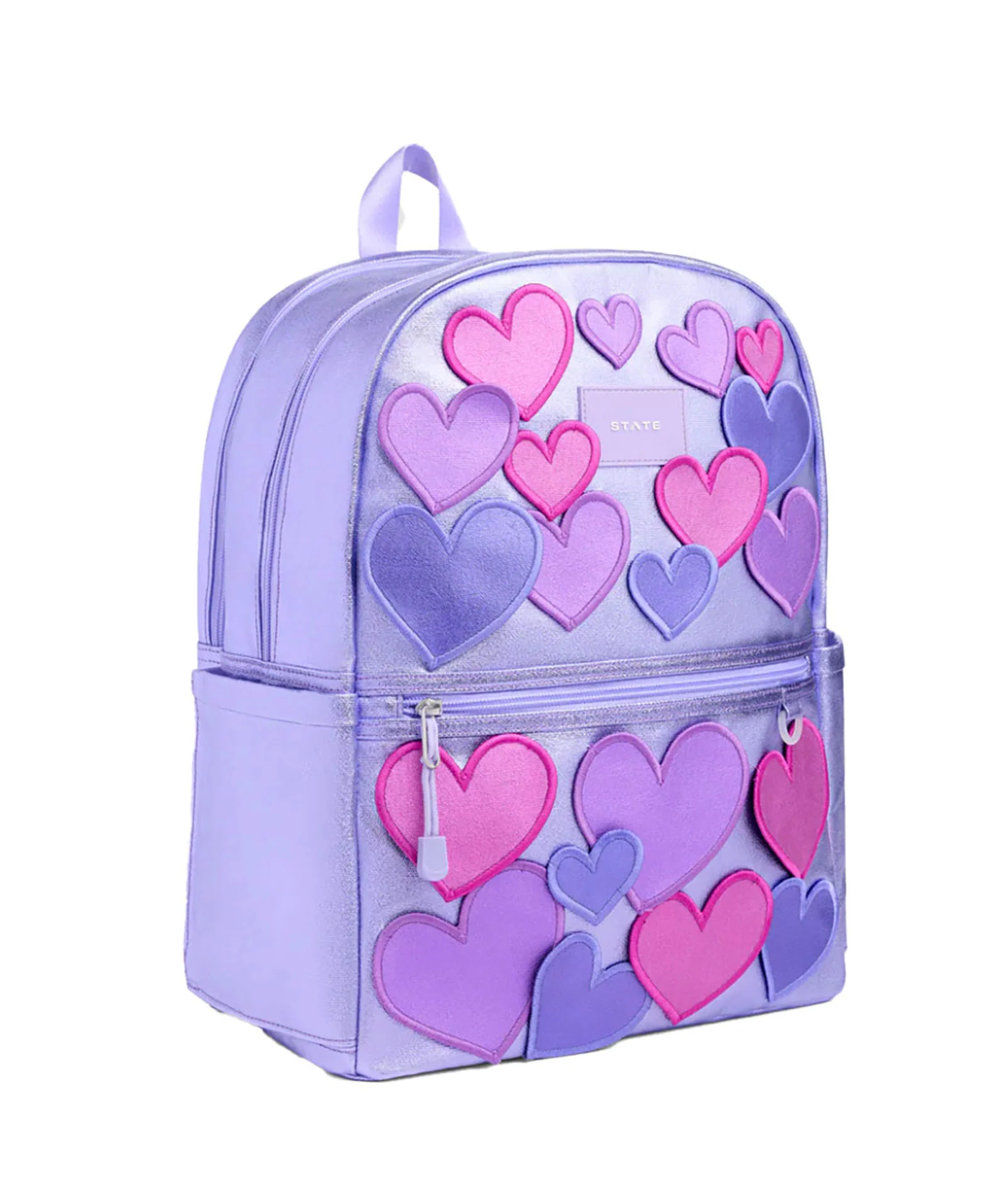 State Bags Kane Kids Double Pocket Backpack 3D Hearts - Image 4