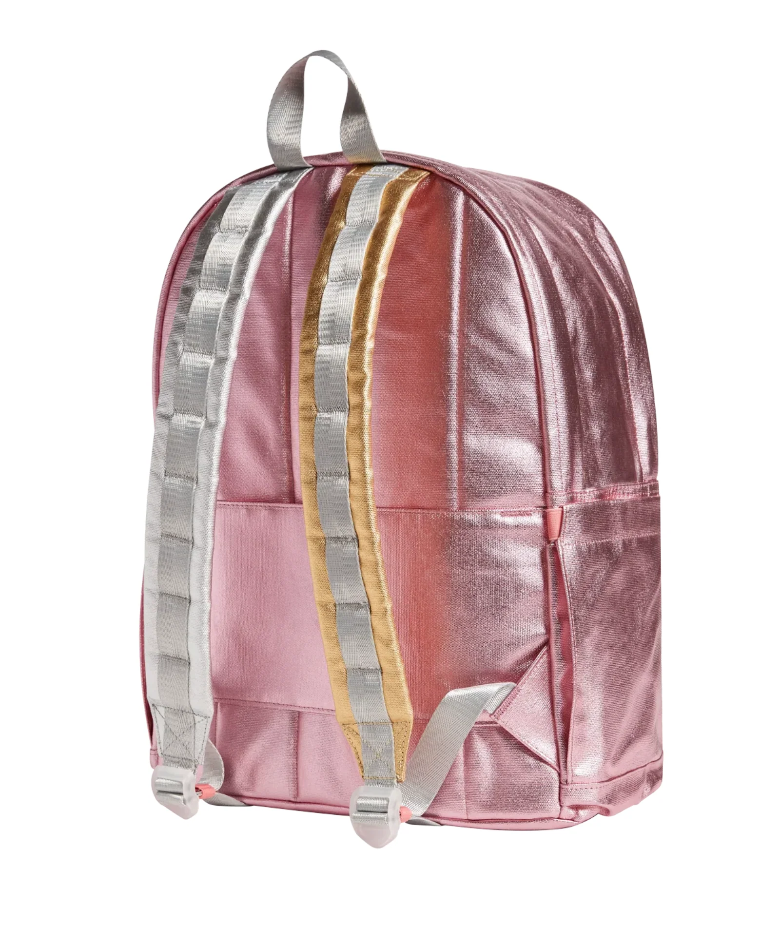 State Bags Kane Kids Double Pocket Large Backpack Pink/Silver - Image 2