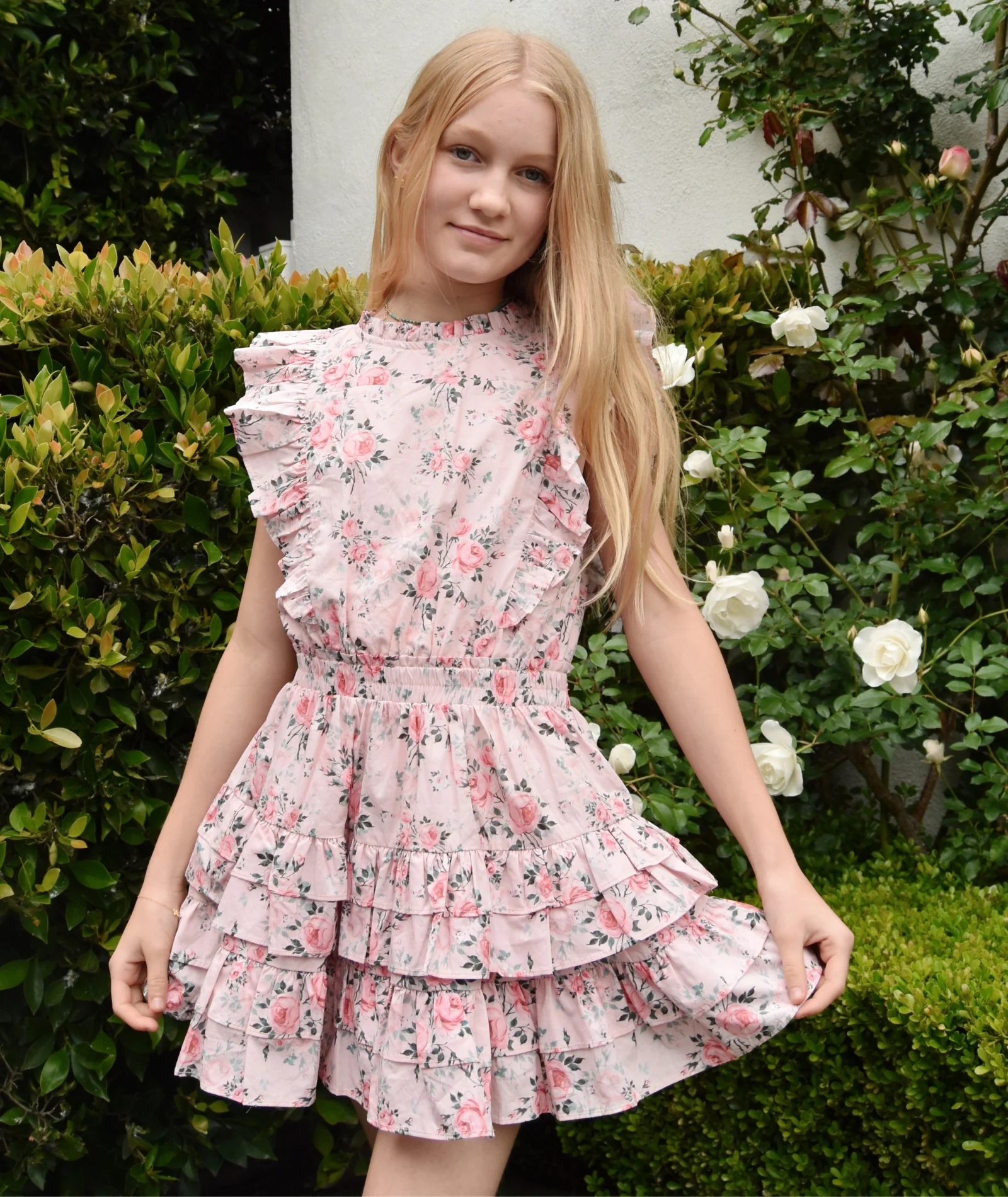 Summer Loving Girls Gustavia Dress Pink Floral - Image 3