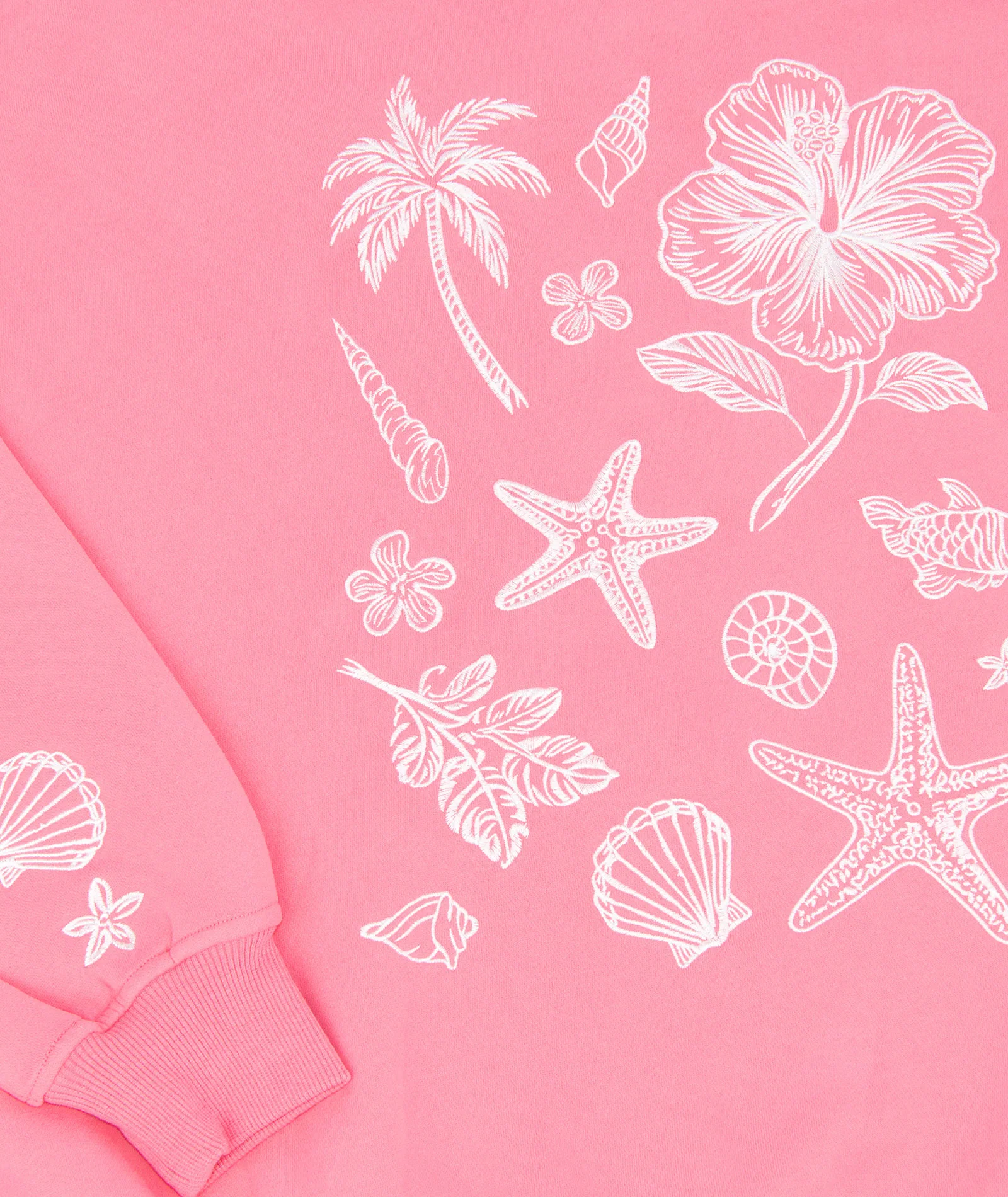 Sunkissed Coconut Juniors Hibiscus Pink Tropical Hoodie - Image 4