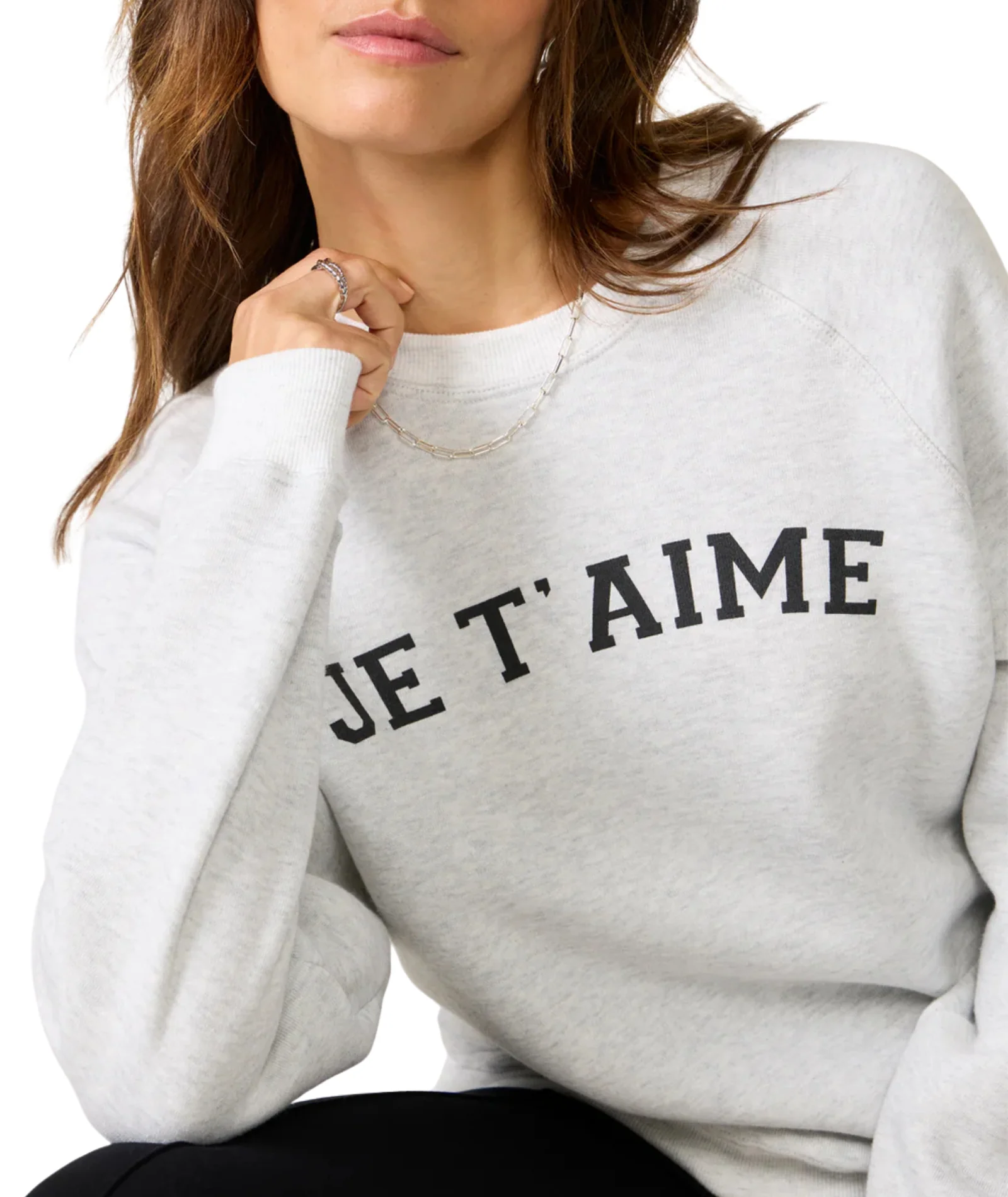 Sunny Somewhere Women Je T'aime Raglan Crew - Image 2