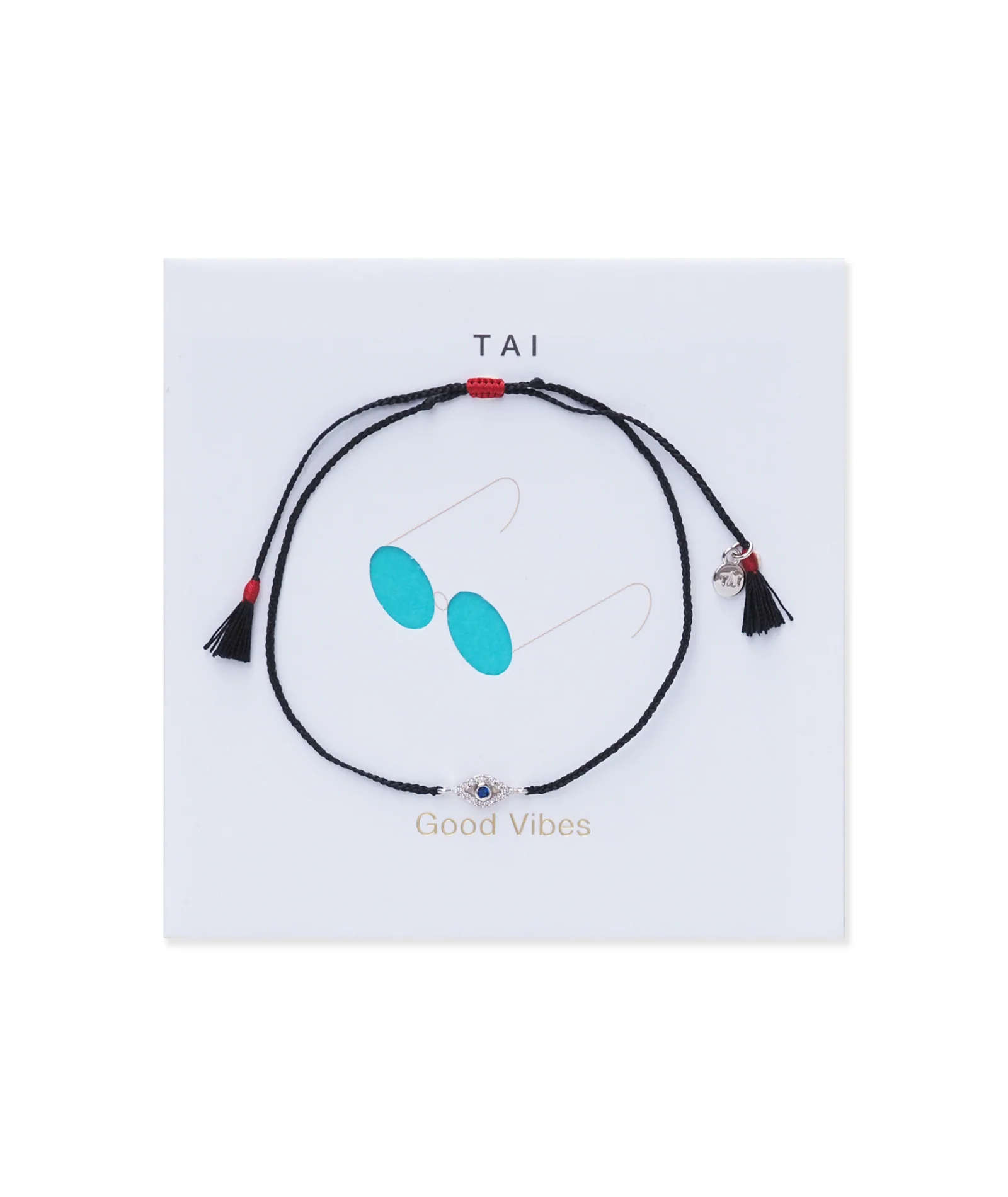 TAI Bracelet Card Silver/Blue Evil Eye