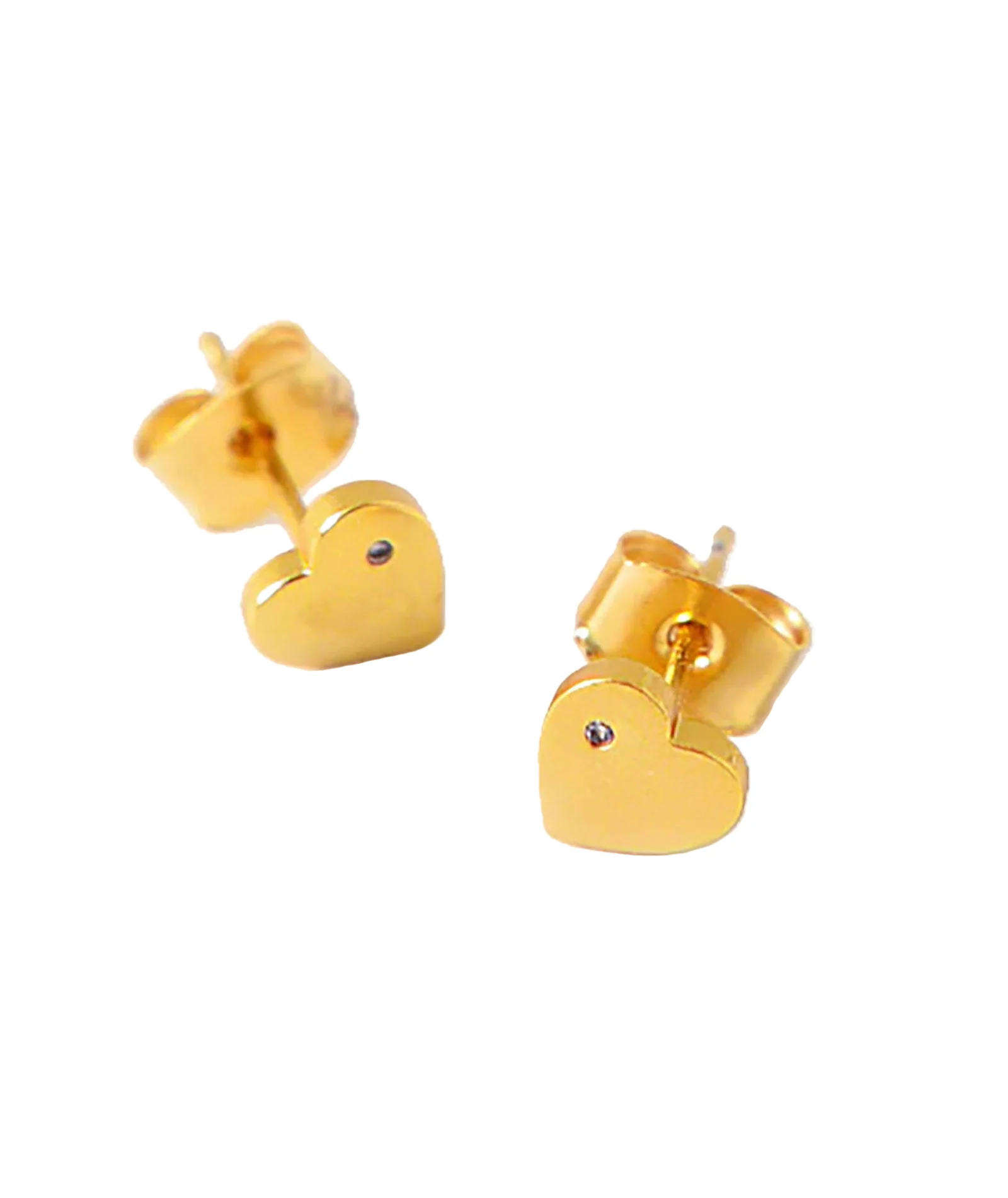 TAI Heart Single CZ Earrings